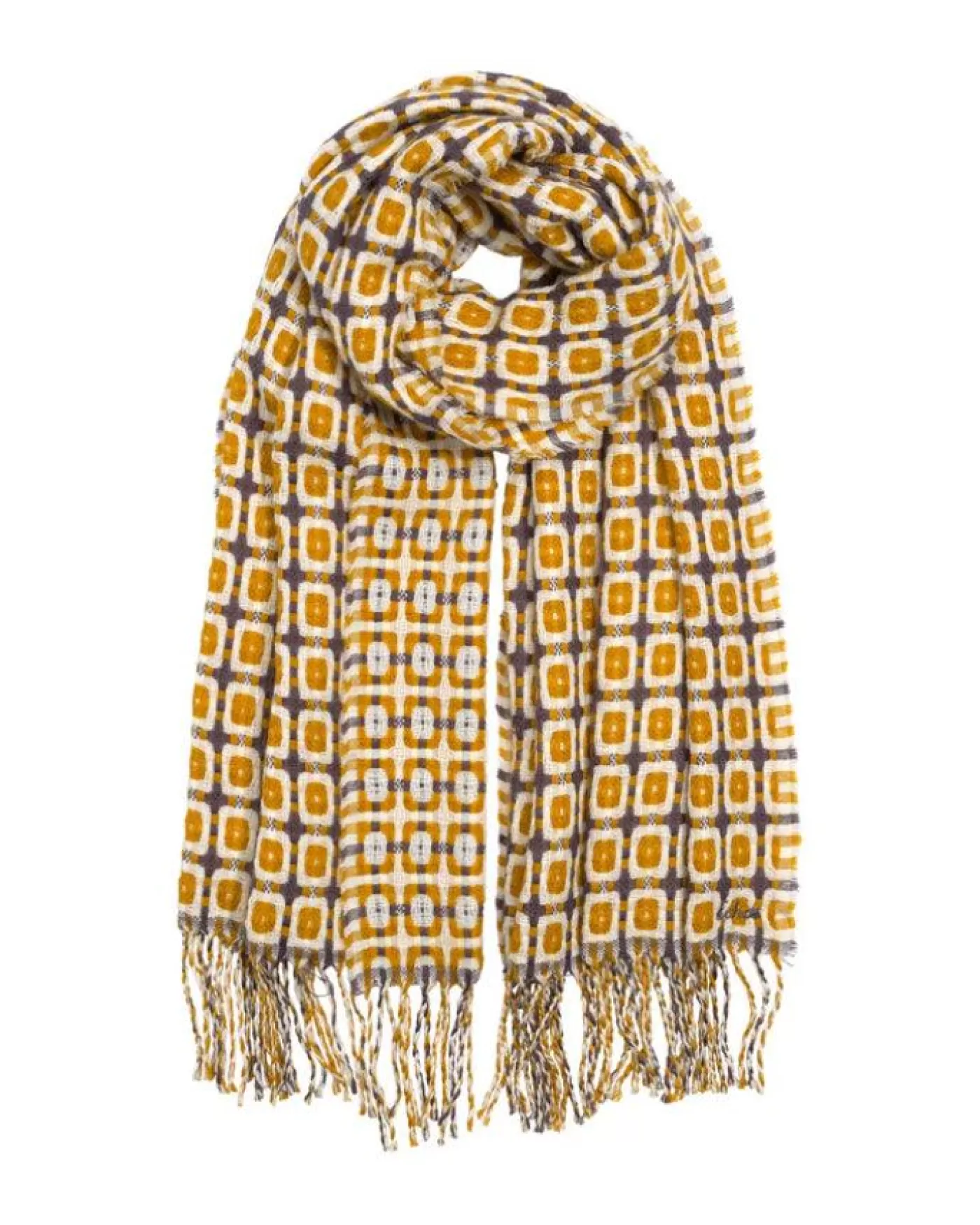 Echo Basket Weave Wrap Scarf MARIGOLD Clearance