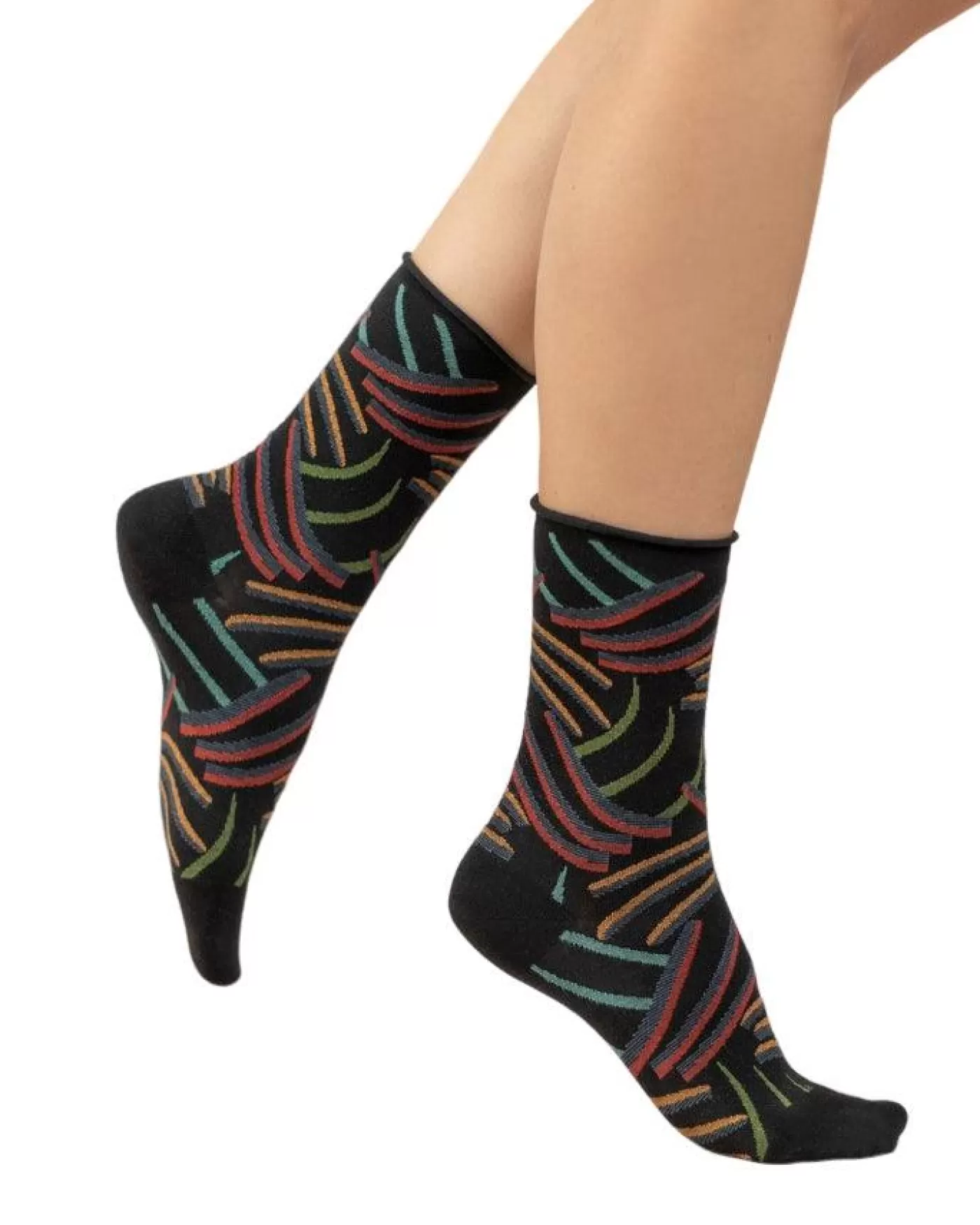 Bleu Foret Claws Patter Velvet Cotton Socks Clearance