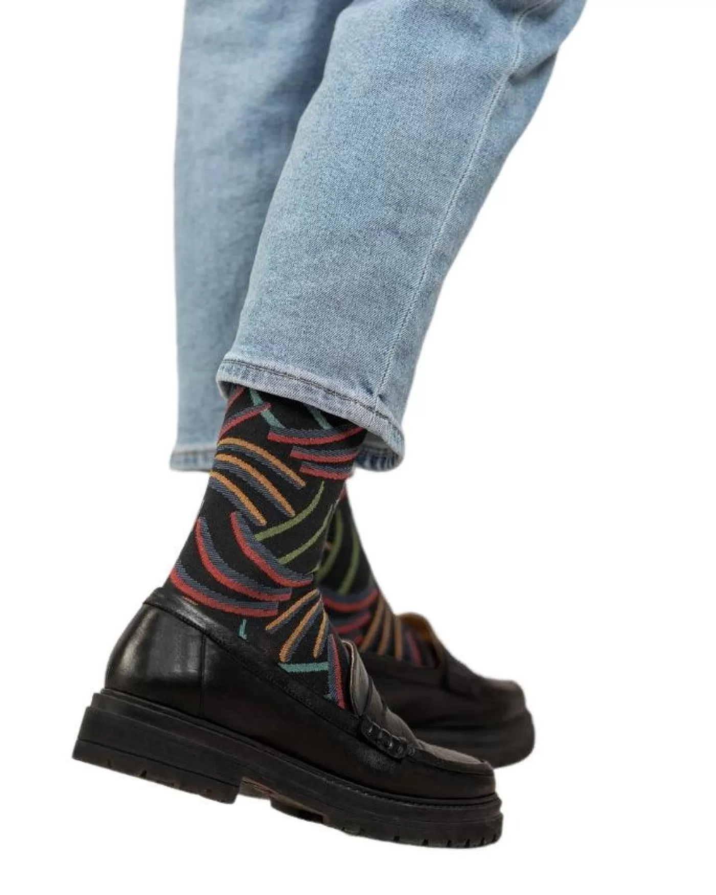 Bleu Foret Claws Patter Velvet Cotton Socks Clearance