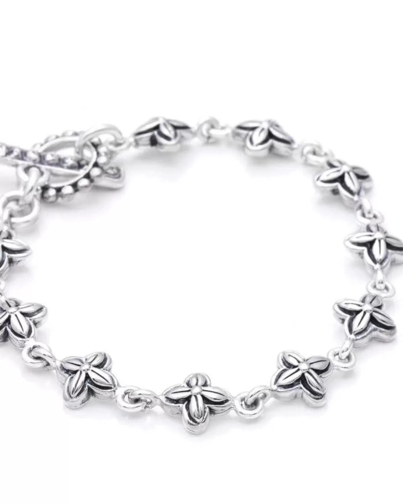 Bloodline Design Antique Floral Link Bracelet SterlingSilver Best