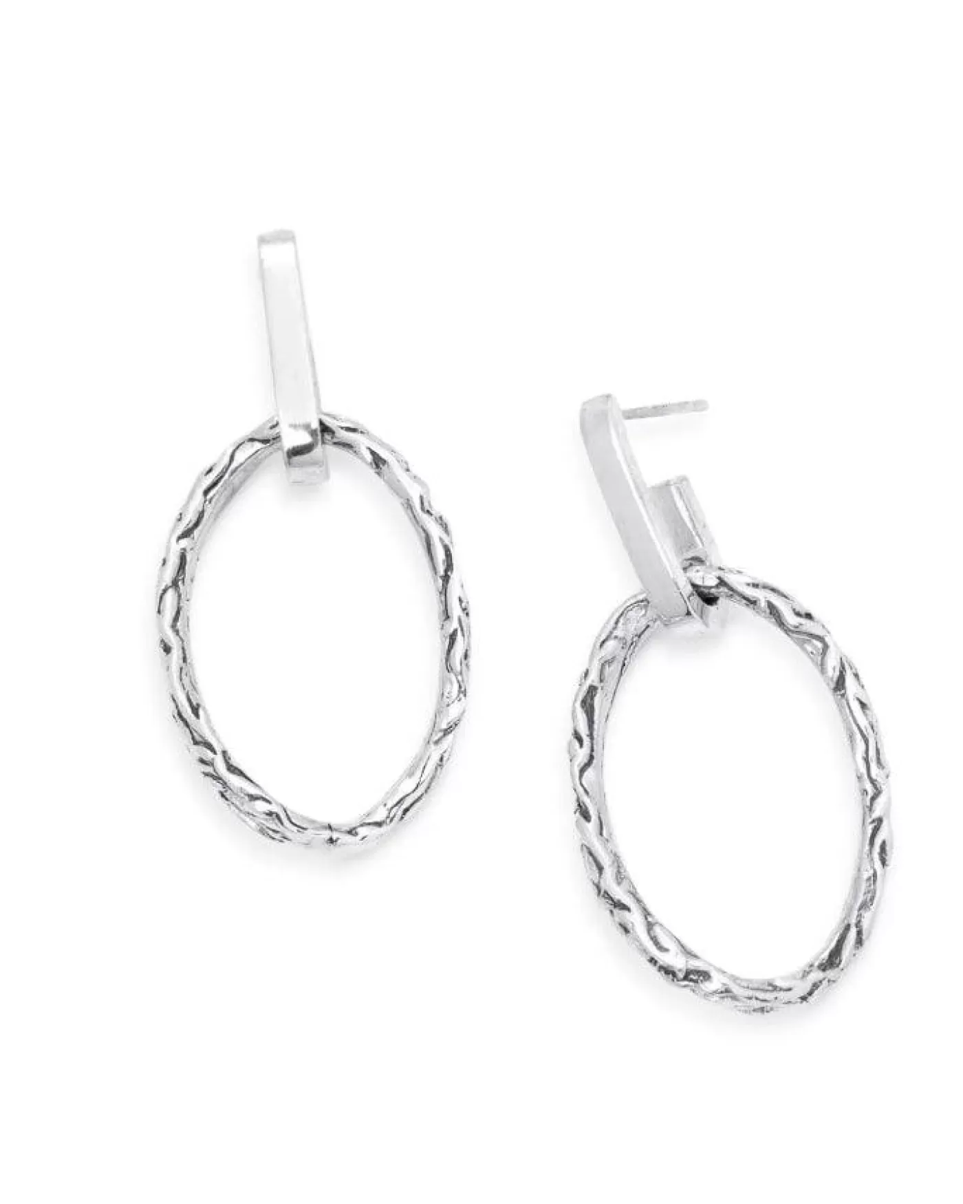 Bloodline Design Large Modern Vintage Earrings SterlingSilver Fashion
