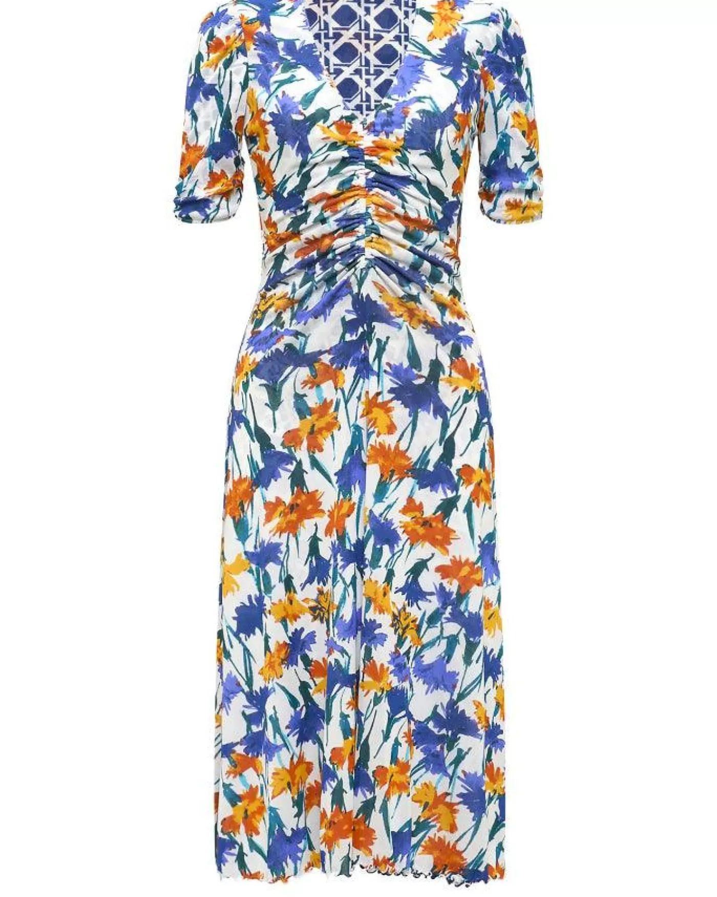 Diane Von Furstenberg Koren Reversible Dress DIANTHUSIVORY/VINTAGECANEMIDNIGHT Online