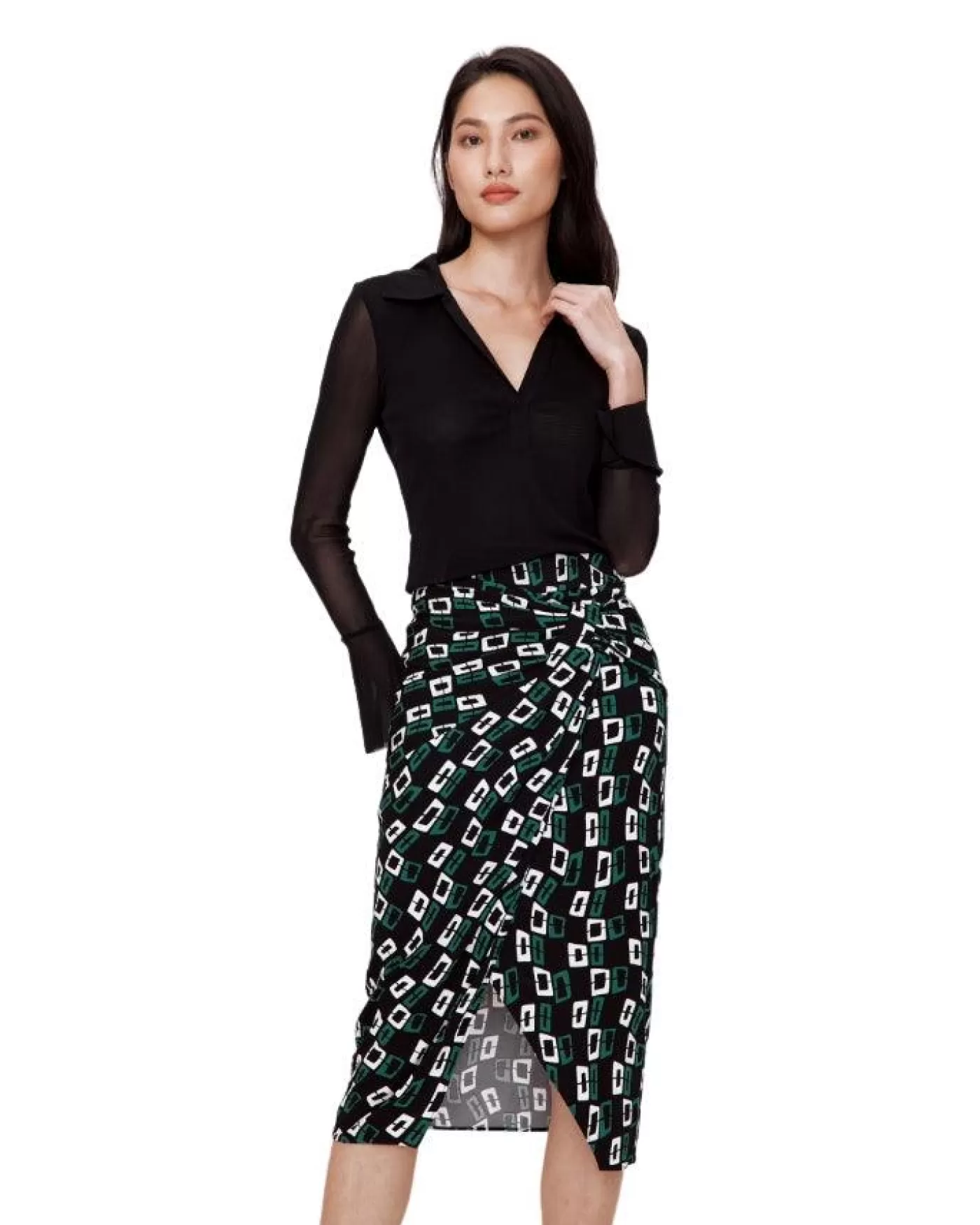 Diane Von Furstenberg Mackenzie Top Black Sale