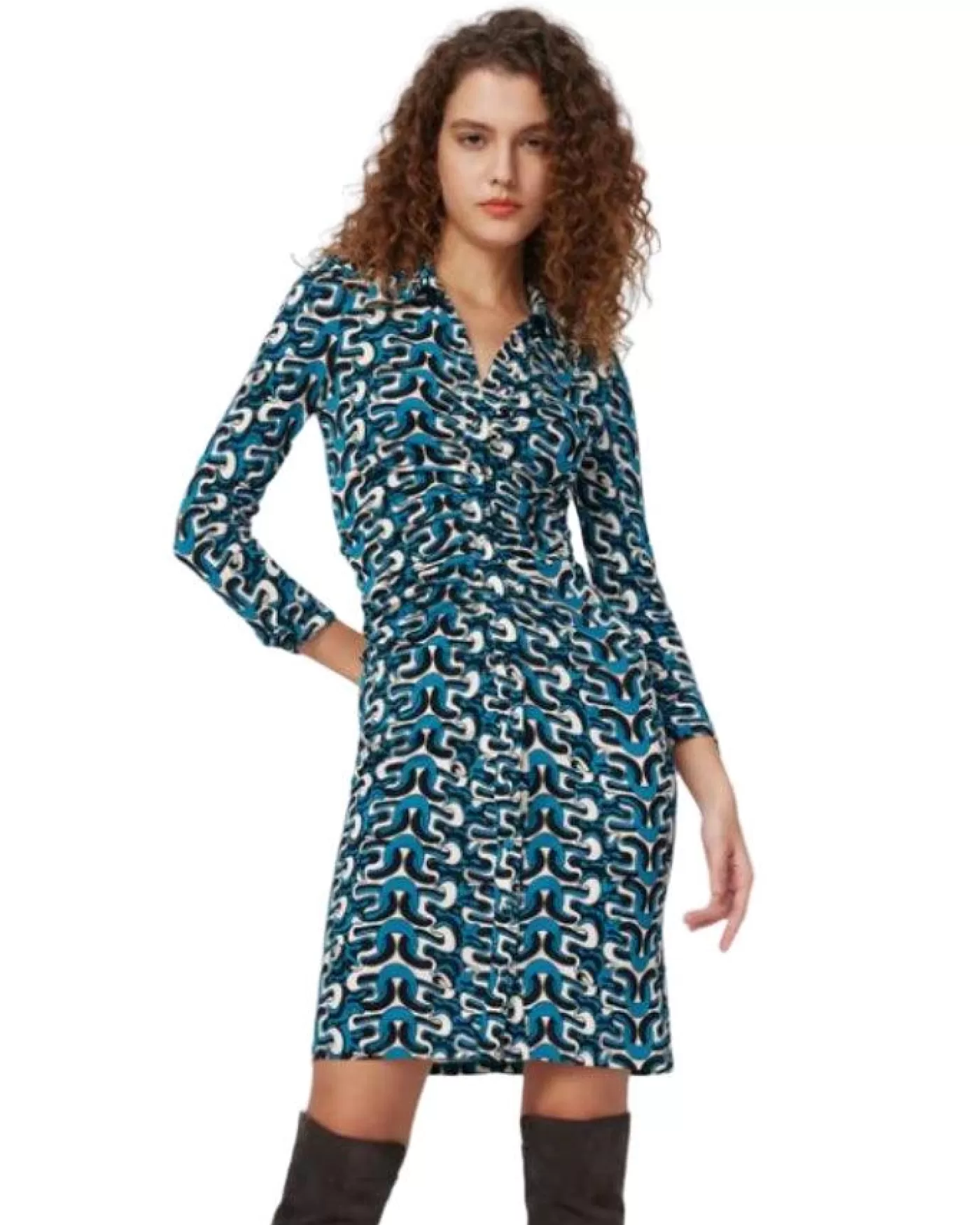 Diane Von Furstenberg Sheska Dress INTERLOCK Cheap