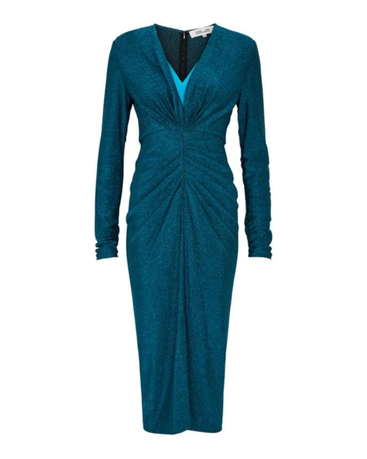 Diane Von Furstenberg DVF Hades Metallic Dress METALLICBLUE Fashion