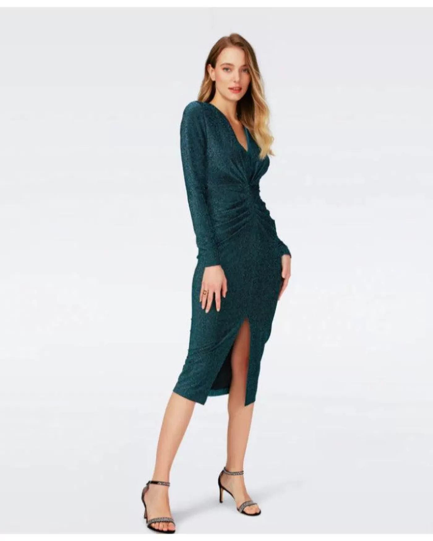 Diane Von Furstenberg DVF Hades Metallic Dress METALLICBLUE Fashion