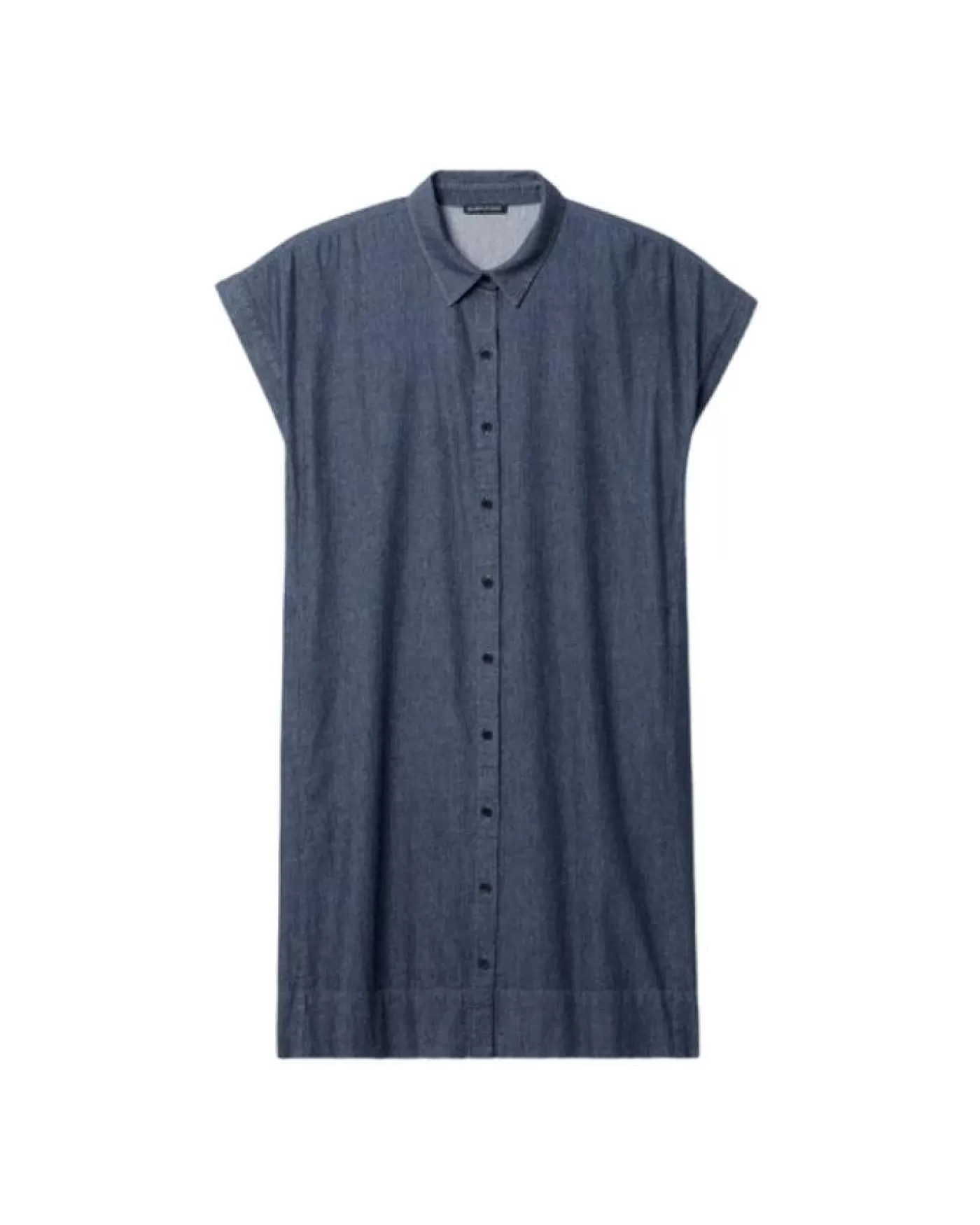 Eileen Fisher Cotton Twill Shirt Dress Denim Flash Sale