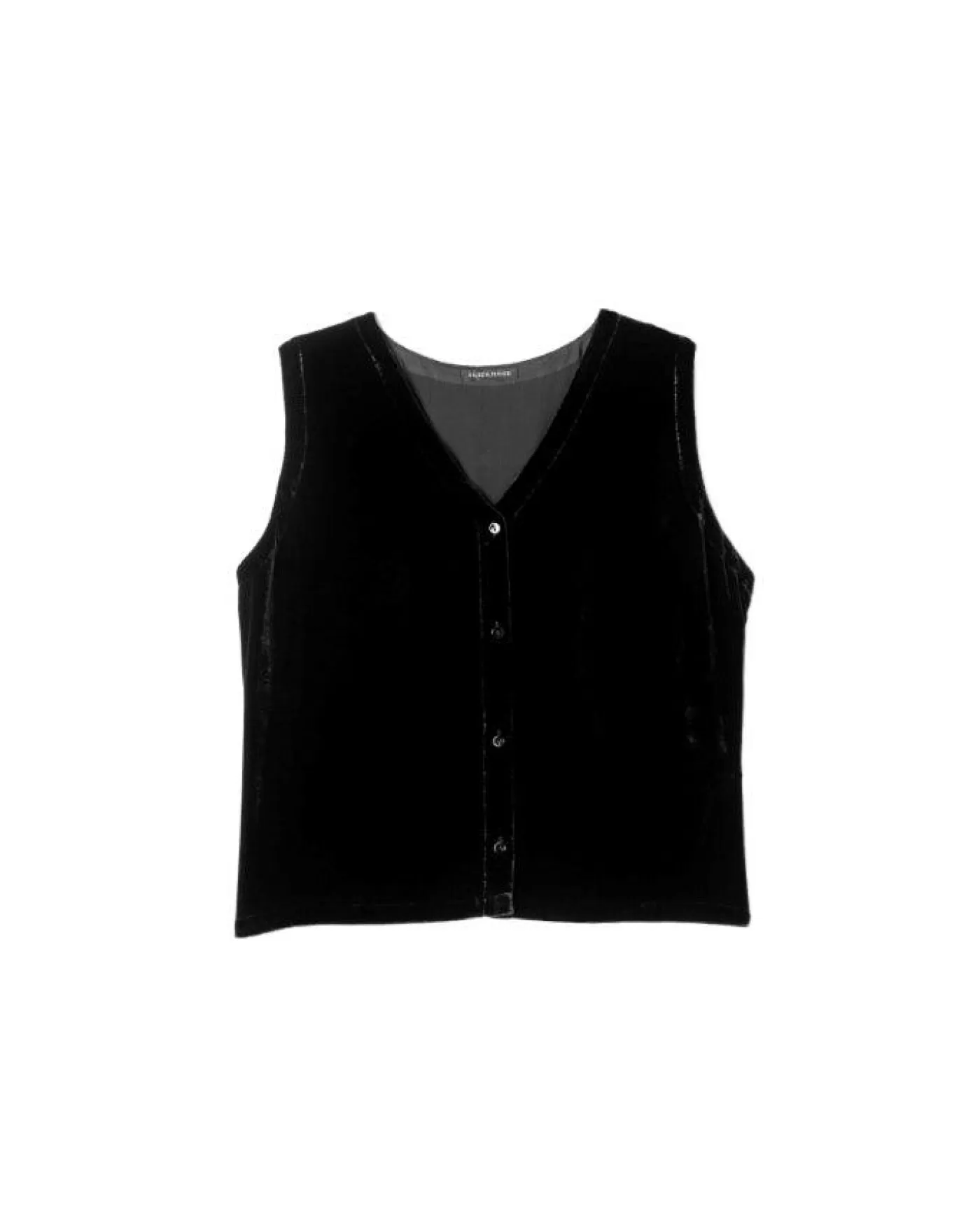 Eileen Fisher Velvet V-Neck Vest Black Outlet