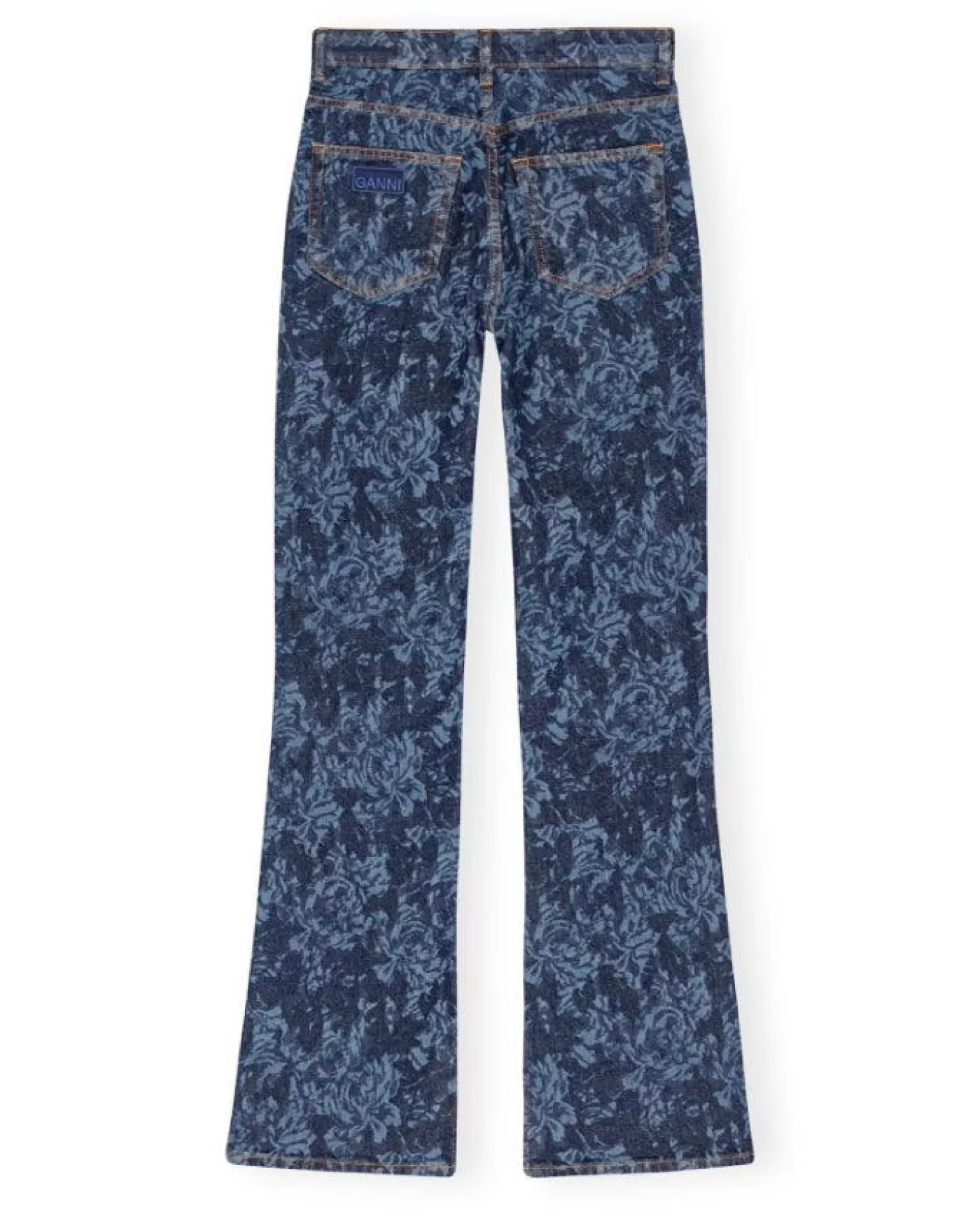 Ganni Lazer Bootcut Slit Iry Jeans MIDBLUESTONE Discount