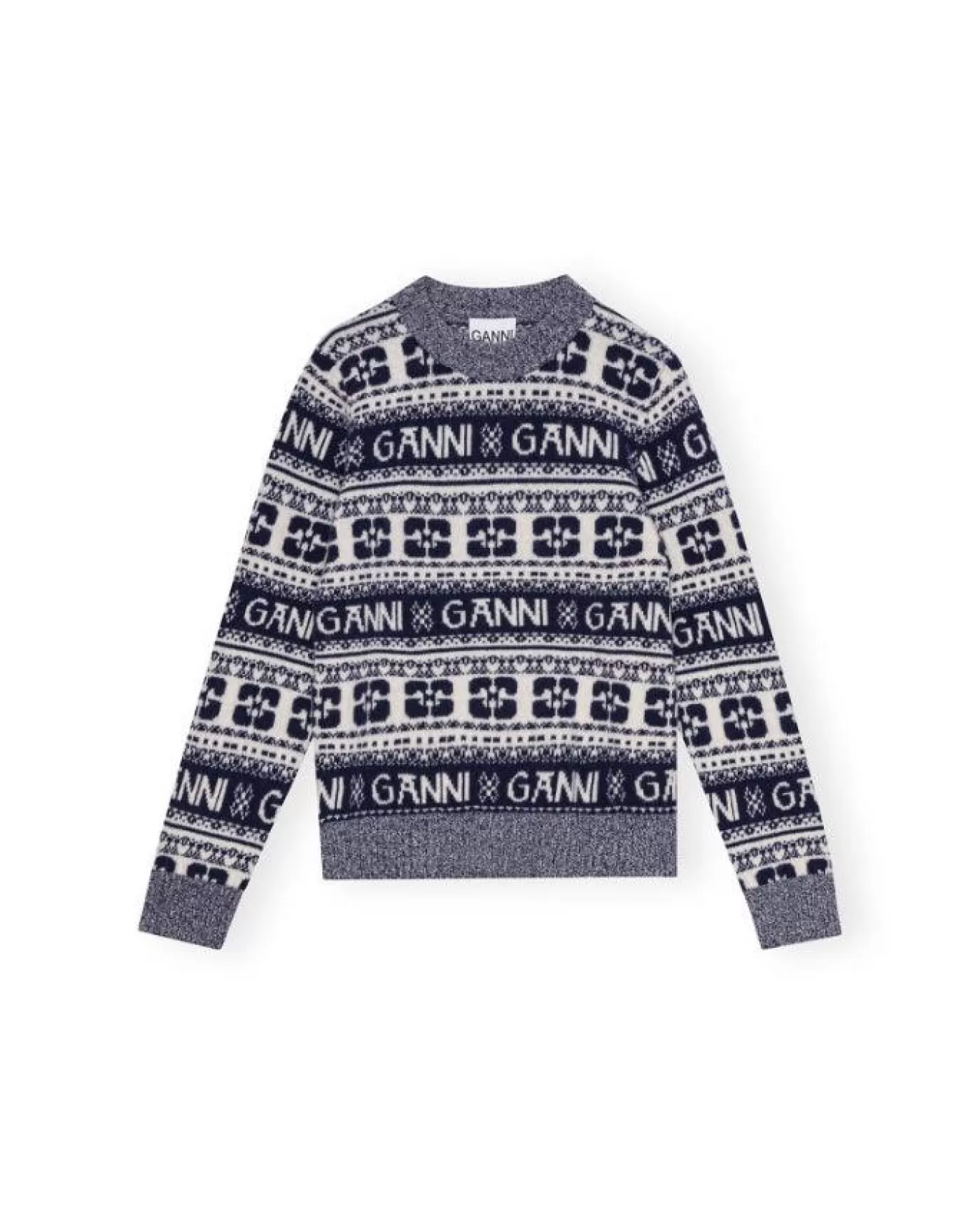 Ganni Logo Wool Mix Pullover SKYCAPTAIN Fashion
