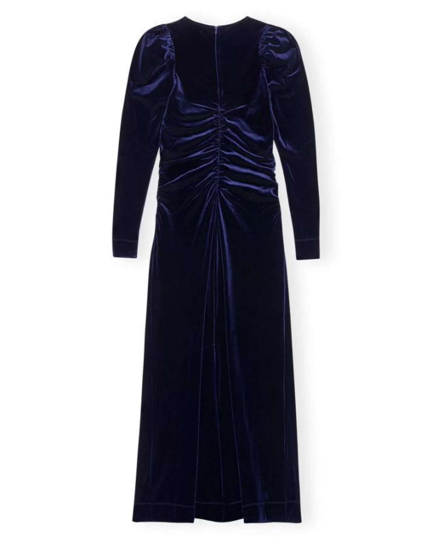 Ganni Velvet Gathered Dress TOTALECLIPSE Best Sale