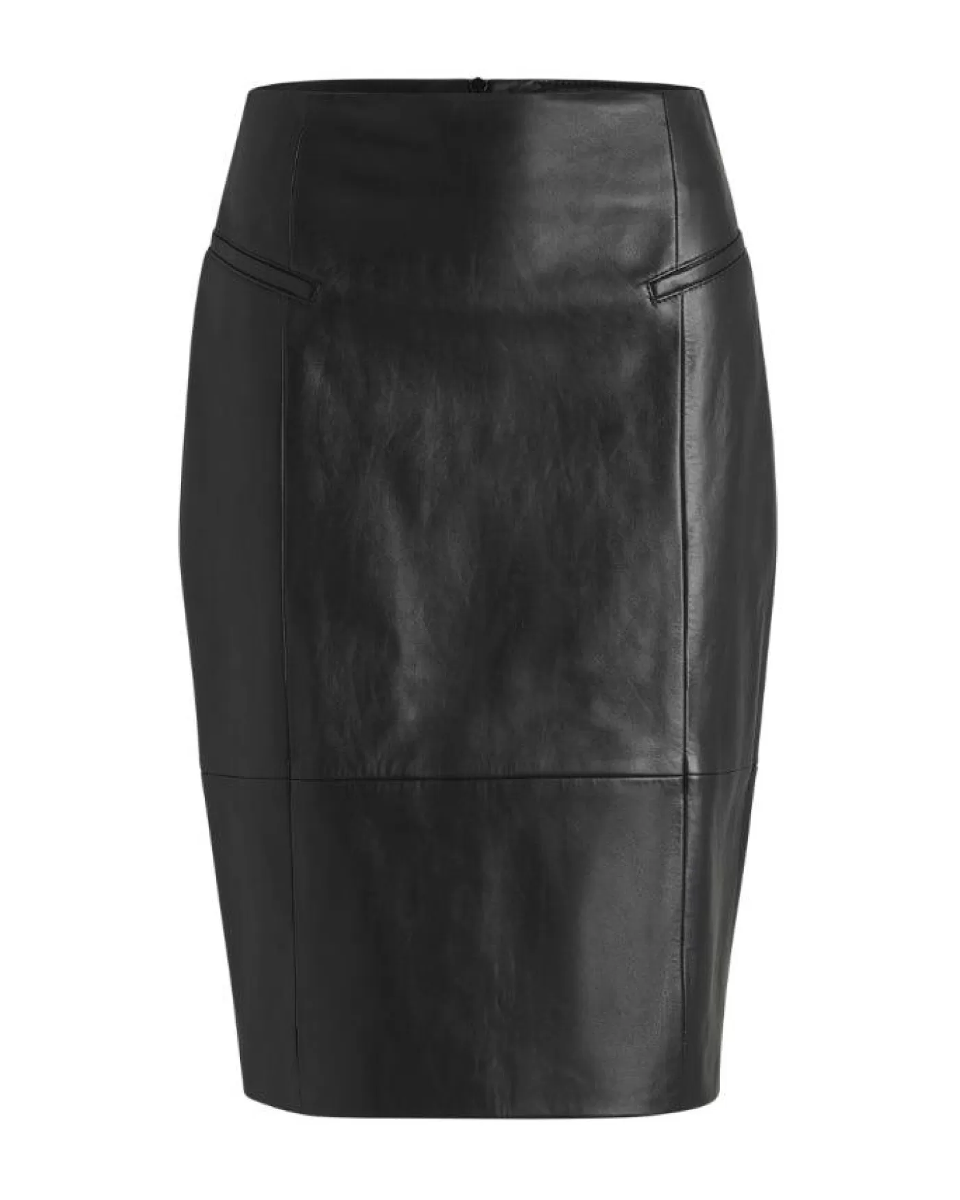 Hugo Boss Sepaco Leather Pencil Skirt Black Best