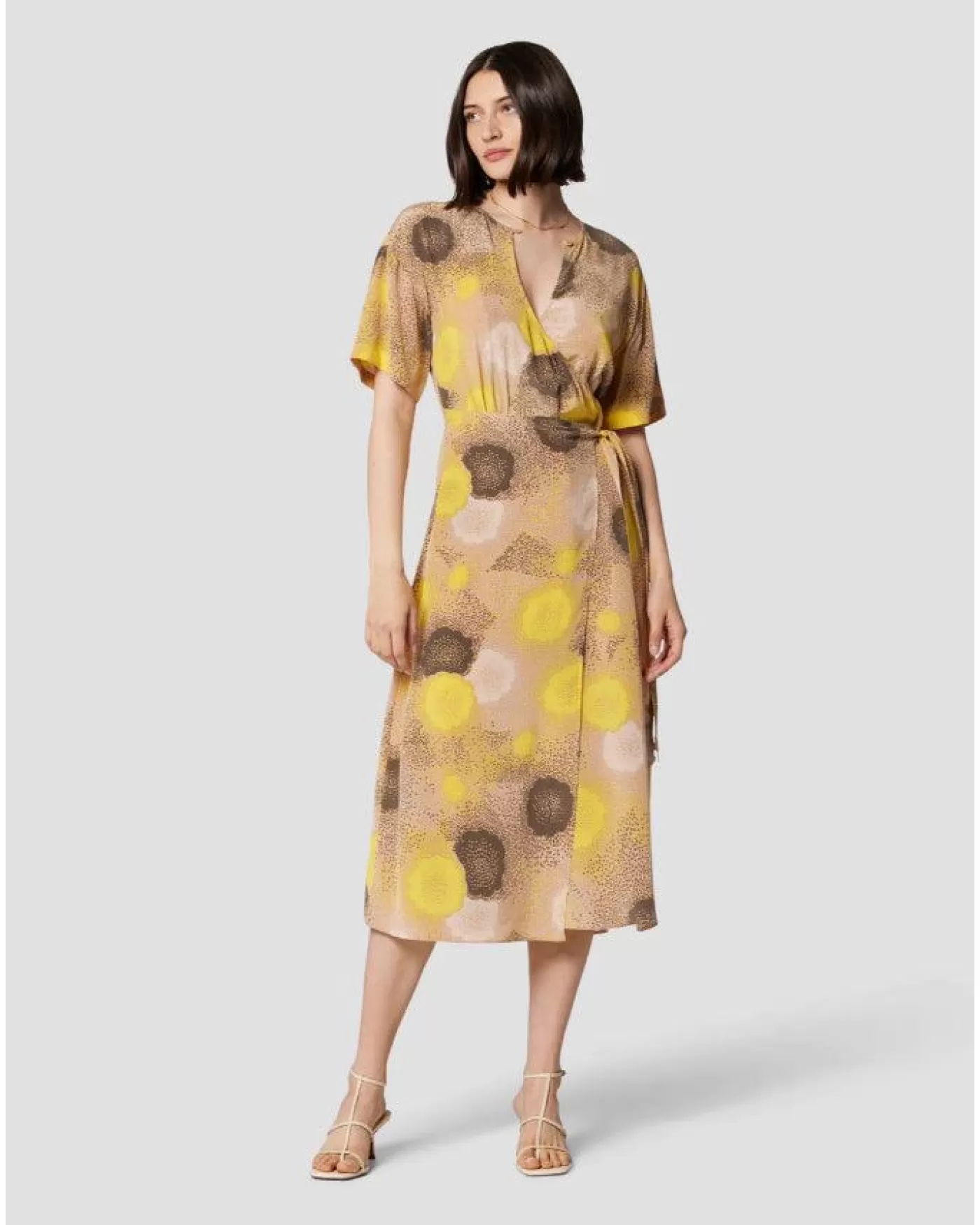 Equipment Korinne Silk Dress PRALINEMULTI Cheap