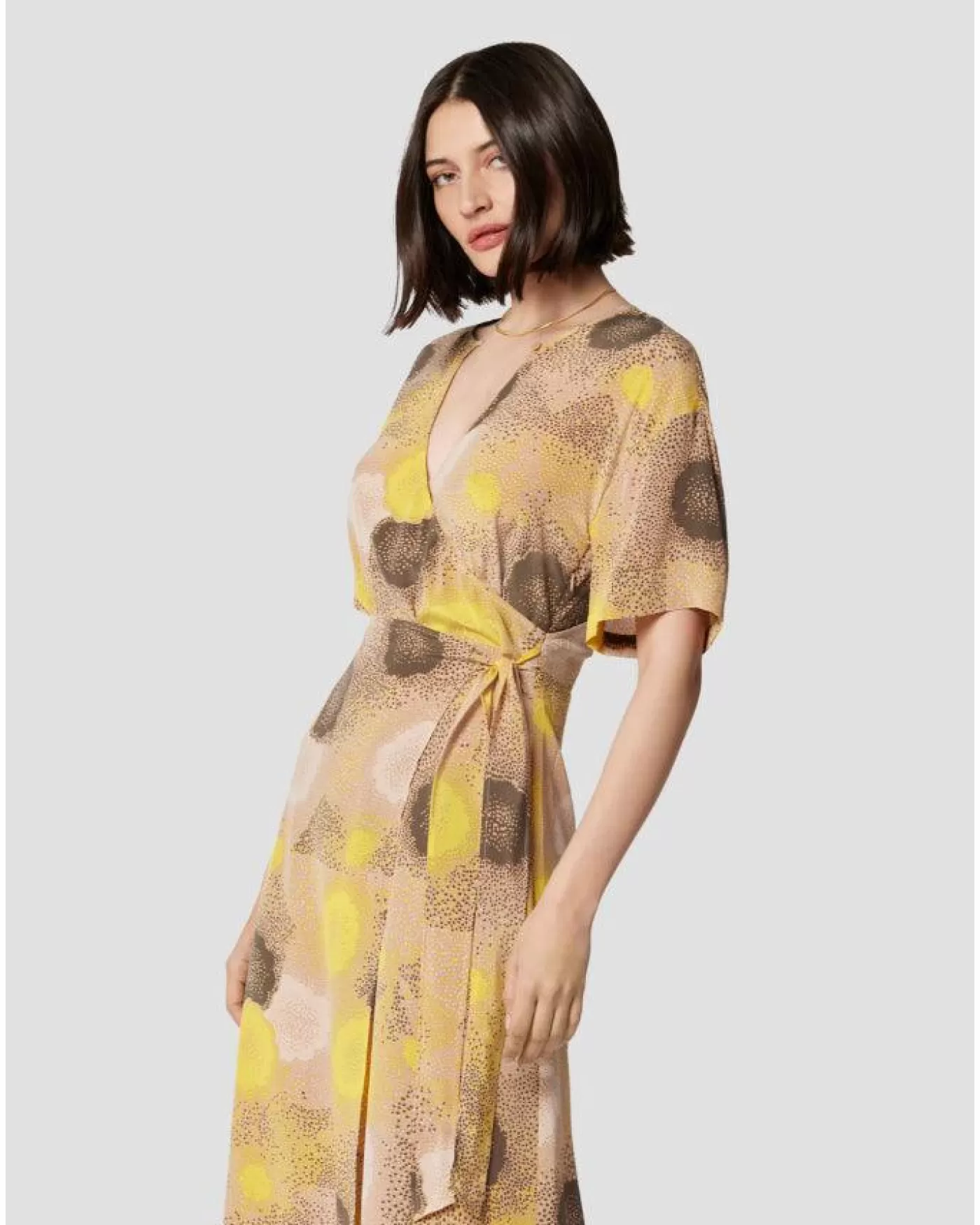 Equipment Korinne Silk Dress PRALINEMULTI Cheap