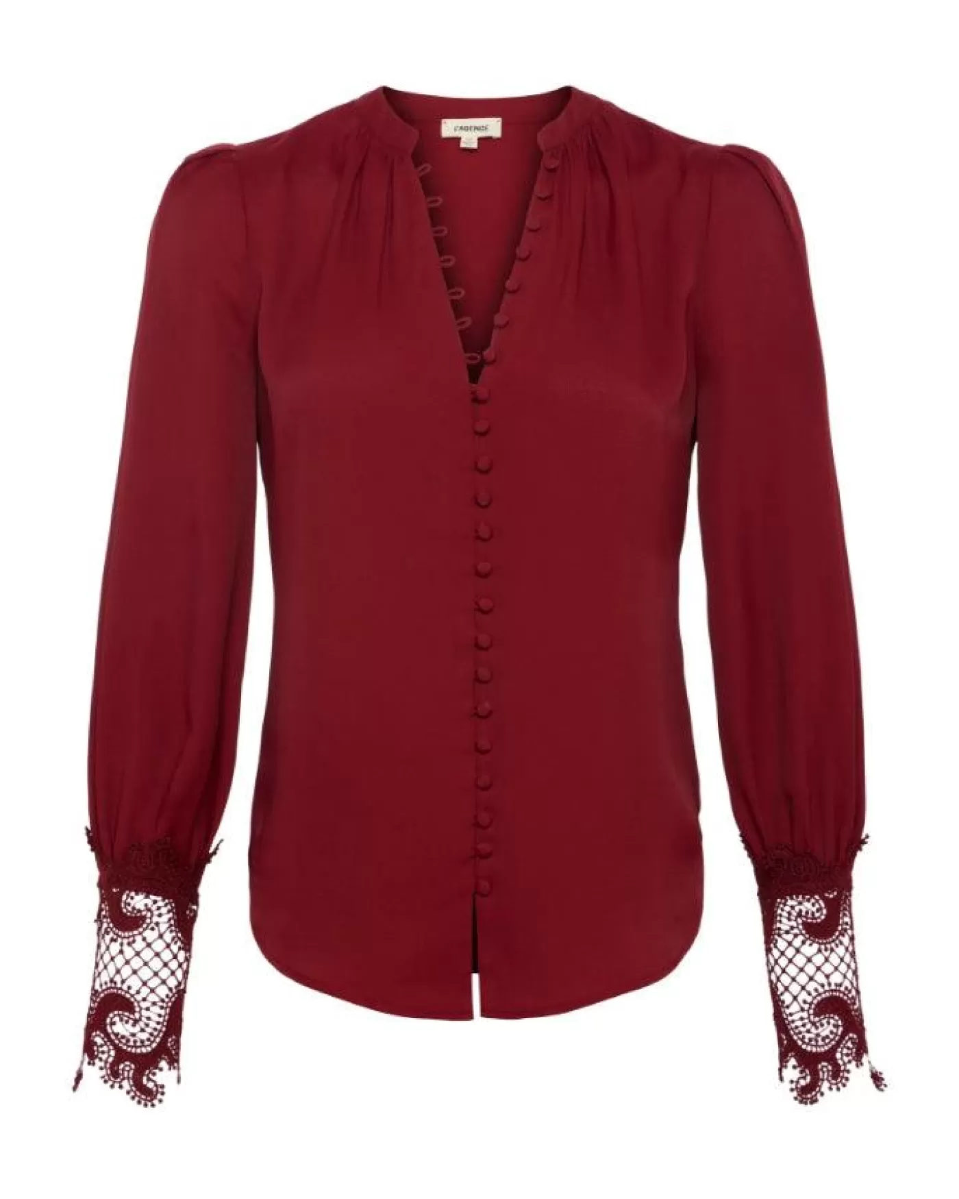 L'Agence Ava Lace Cuff Blouse SYRAH Cheap