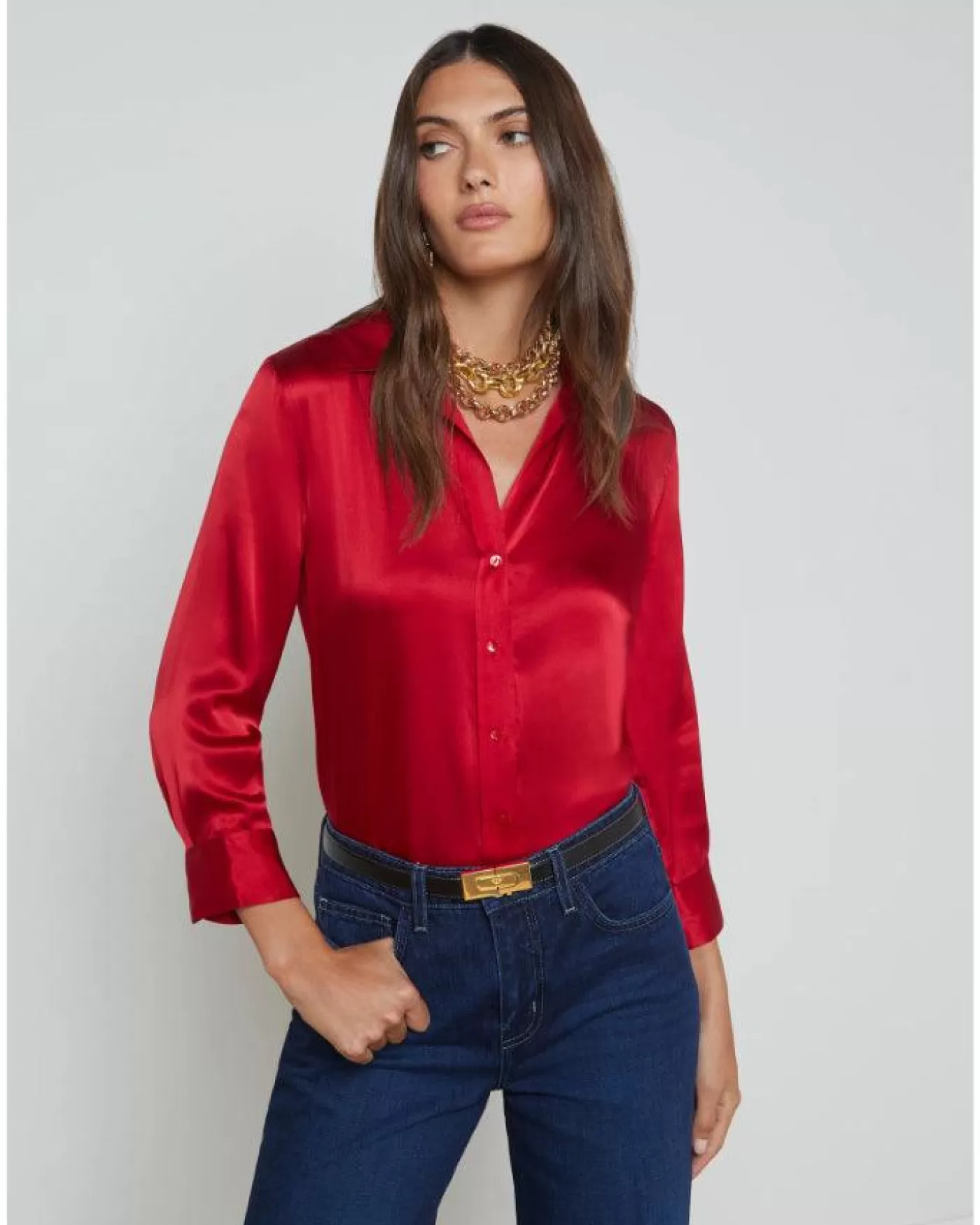 L'Agence Dani 3/4 Sleeve Blouse Best Sale