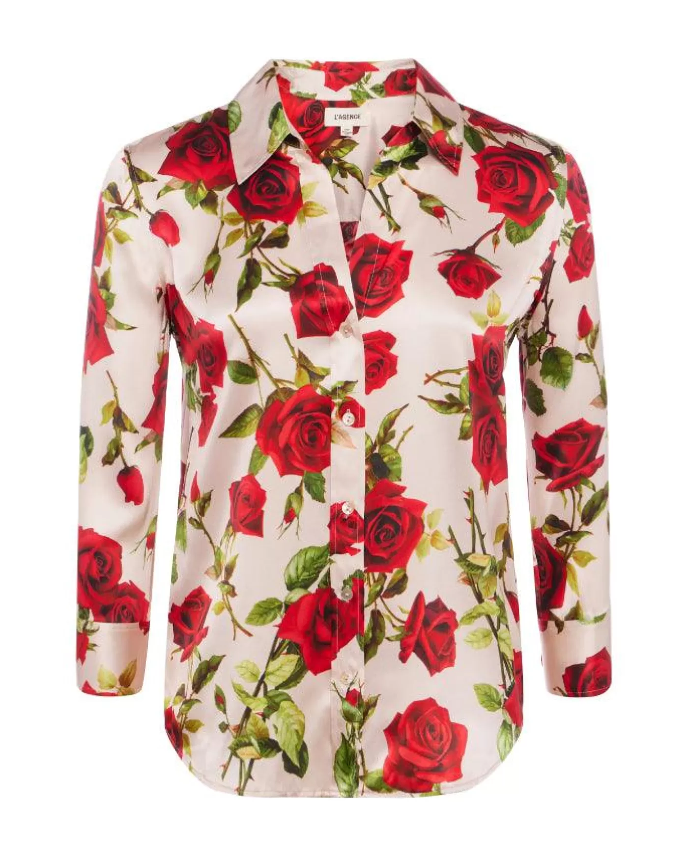 L'Agence Dani 3/4 Sleeve Romantic Rose Blouse SAND/REDROMANTICROSE Sale