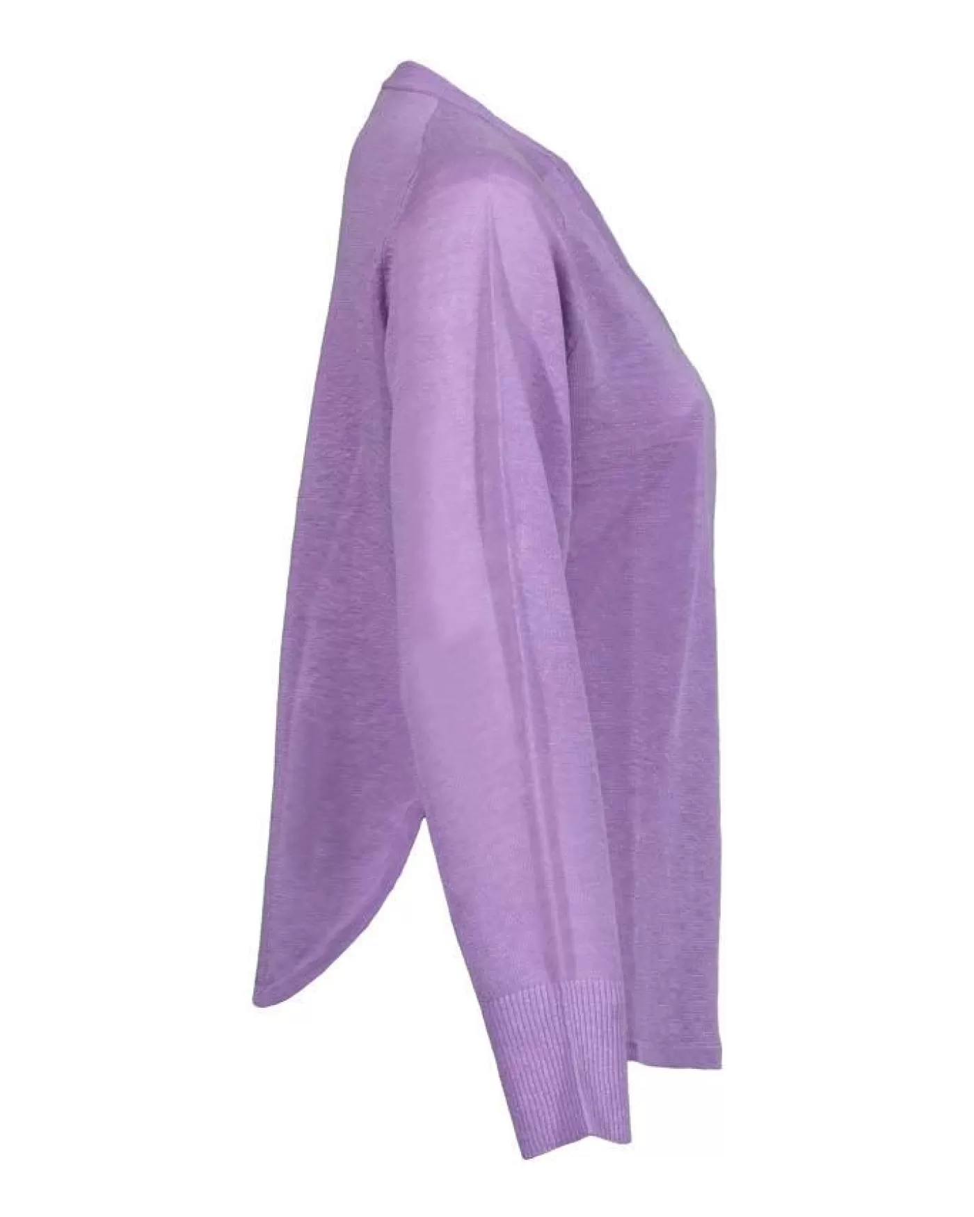 Repeat Linen V-Neck Pullover VIOLET Clearance