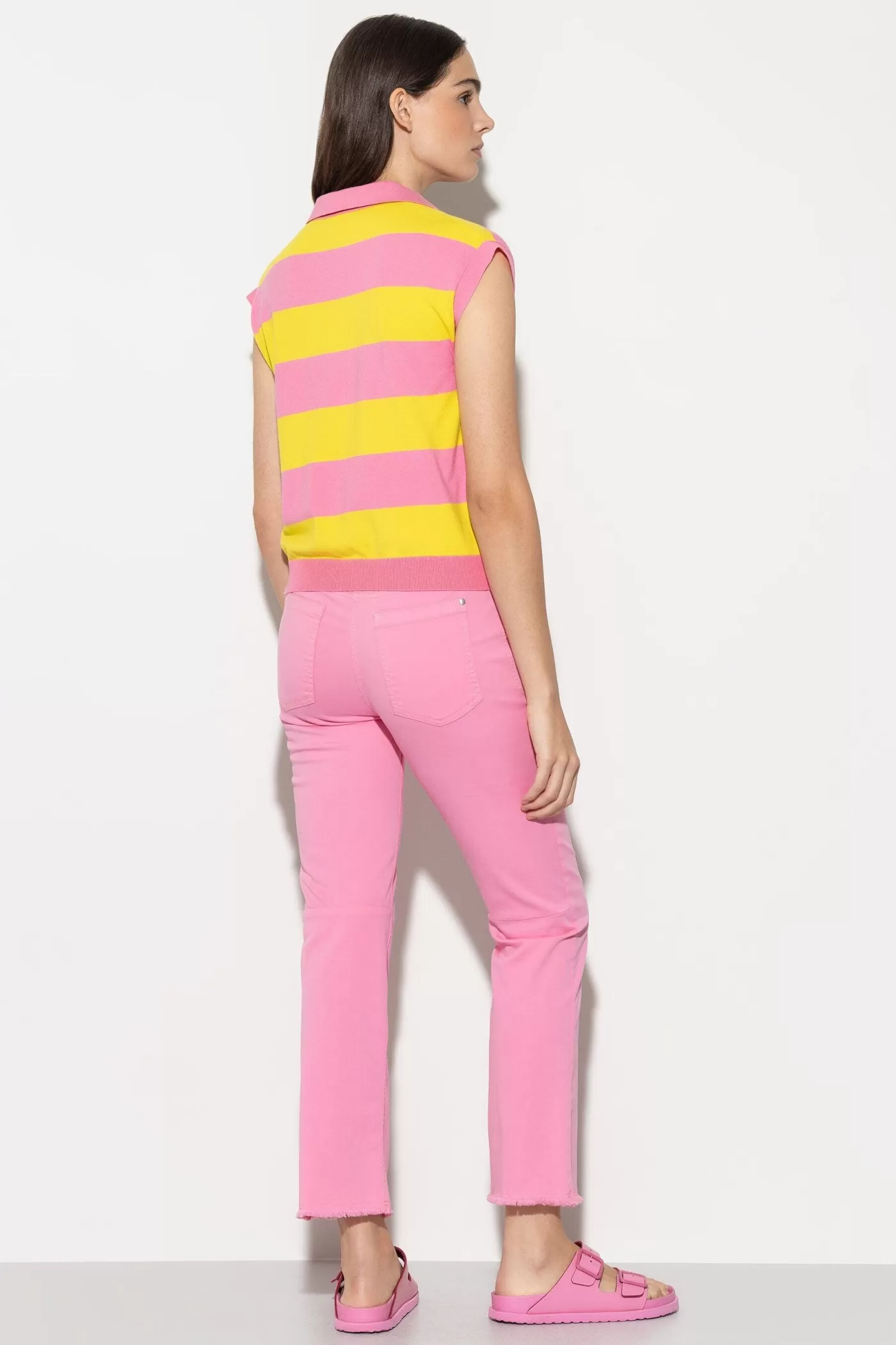 Luisa Cerano Baby Flare Color Denim CANDYPINK Flash Sale