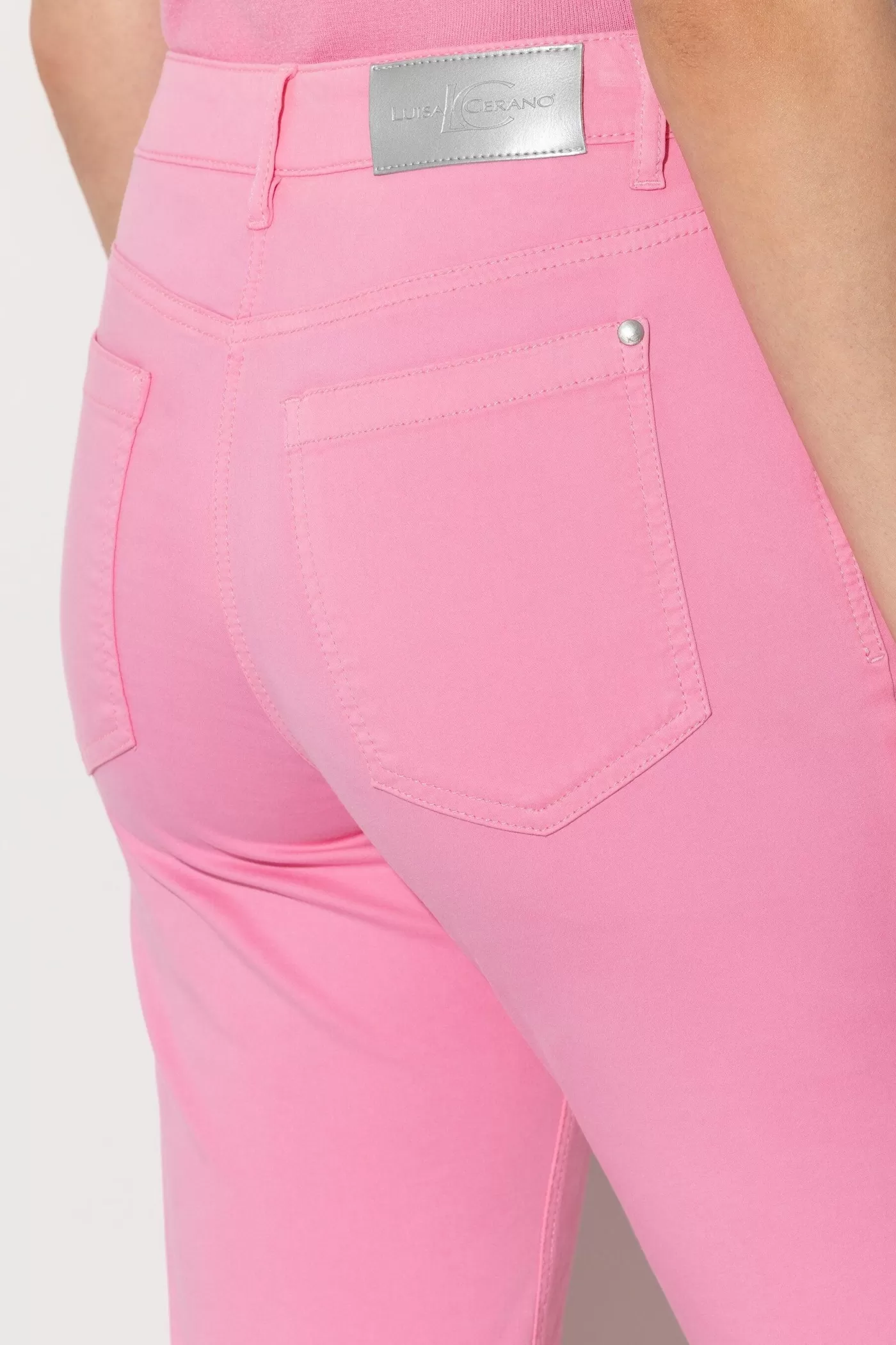 Luisa Cerano Baby Flare Color Denim CANDYPINK Flash Sale