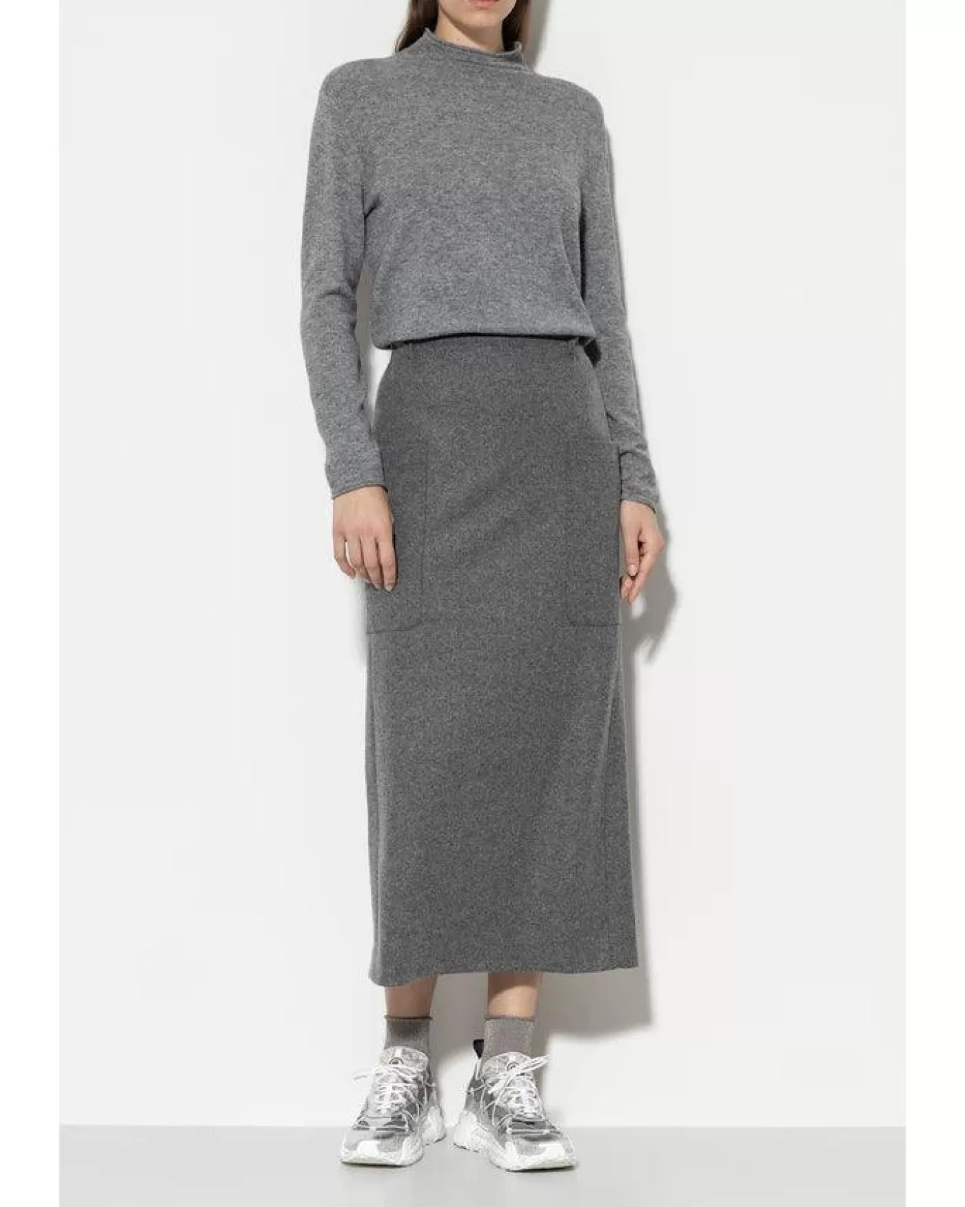 Luisa Cerano Flannel Skirt DARKGREYMELANGE Best
