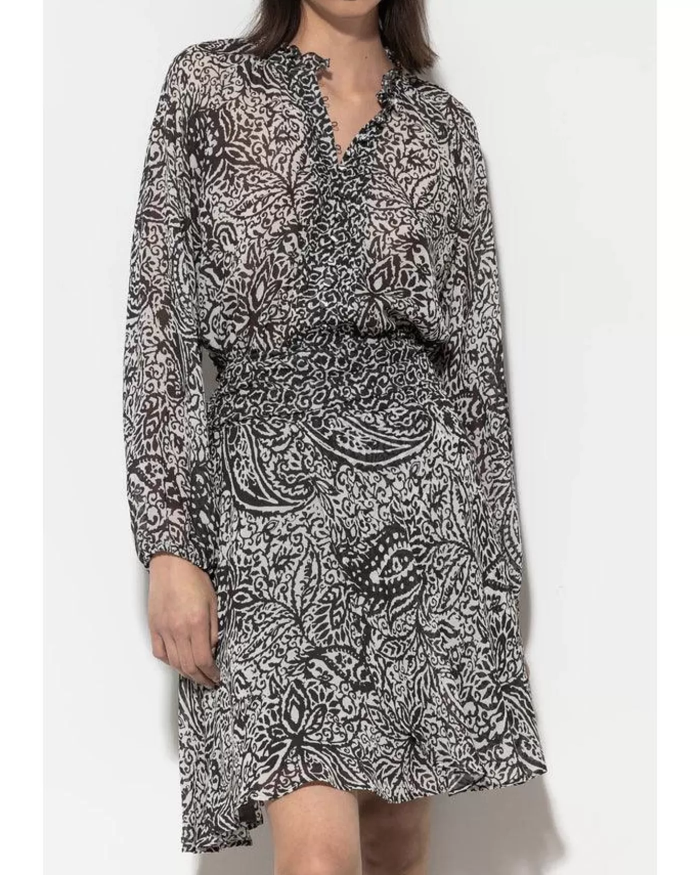 Luisa Cerano Paisley Flounce Skirt PRINT Cheap