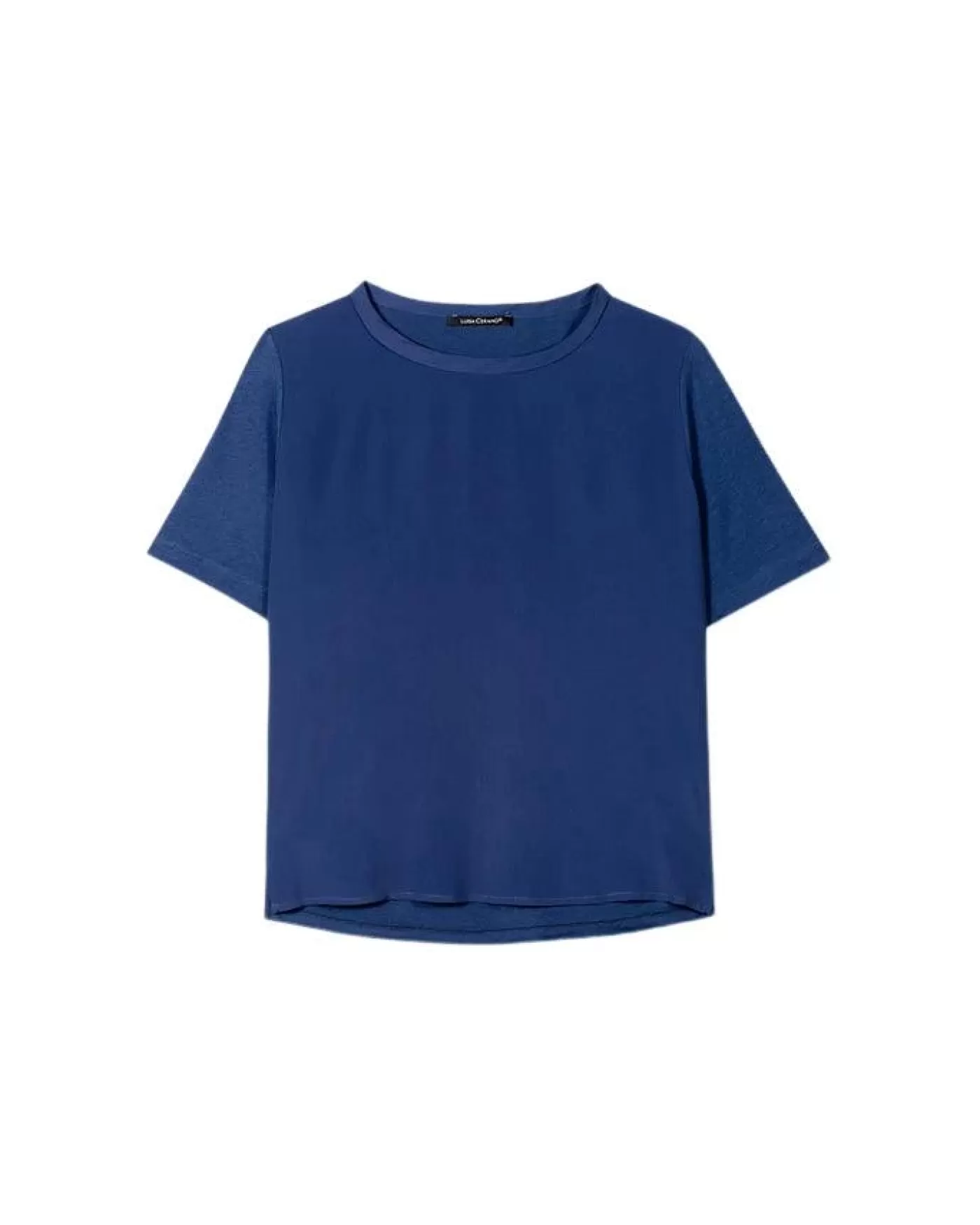 Luisa Cerano Silk Front Tee DEEPBLUE New