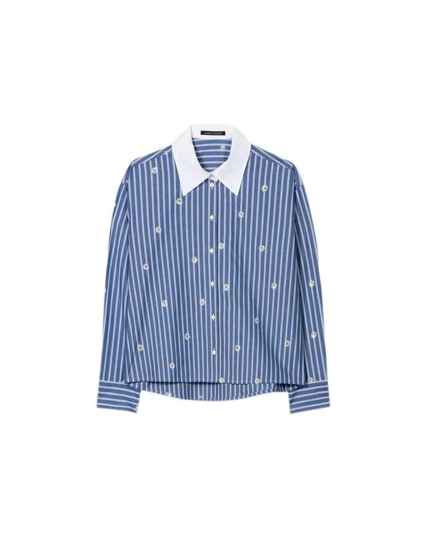 Luisa Cerano Striped Sequin Flowers Blouse STRIPEPRINT Cheap