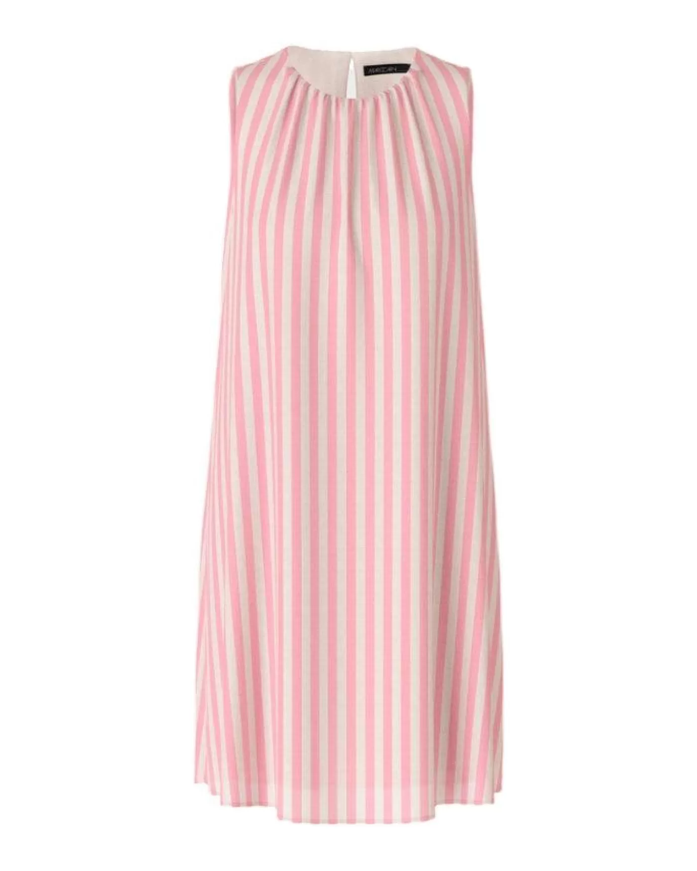Marc Cain A-Line Vertical Stripe Dress BRIGHTTOMATO Discount