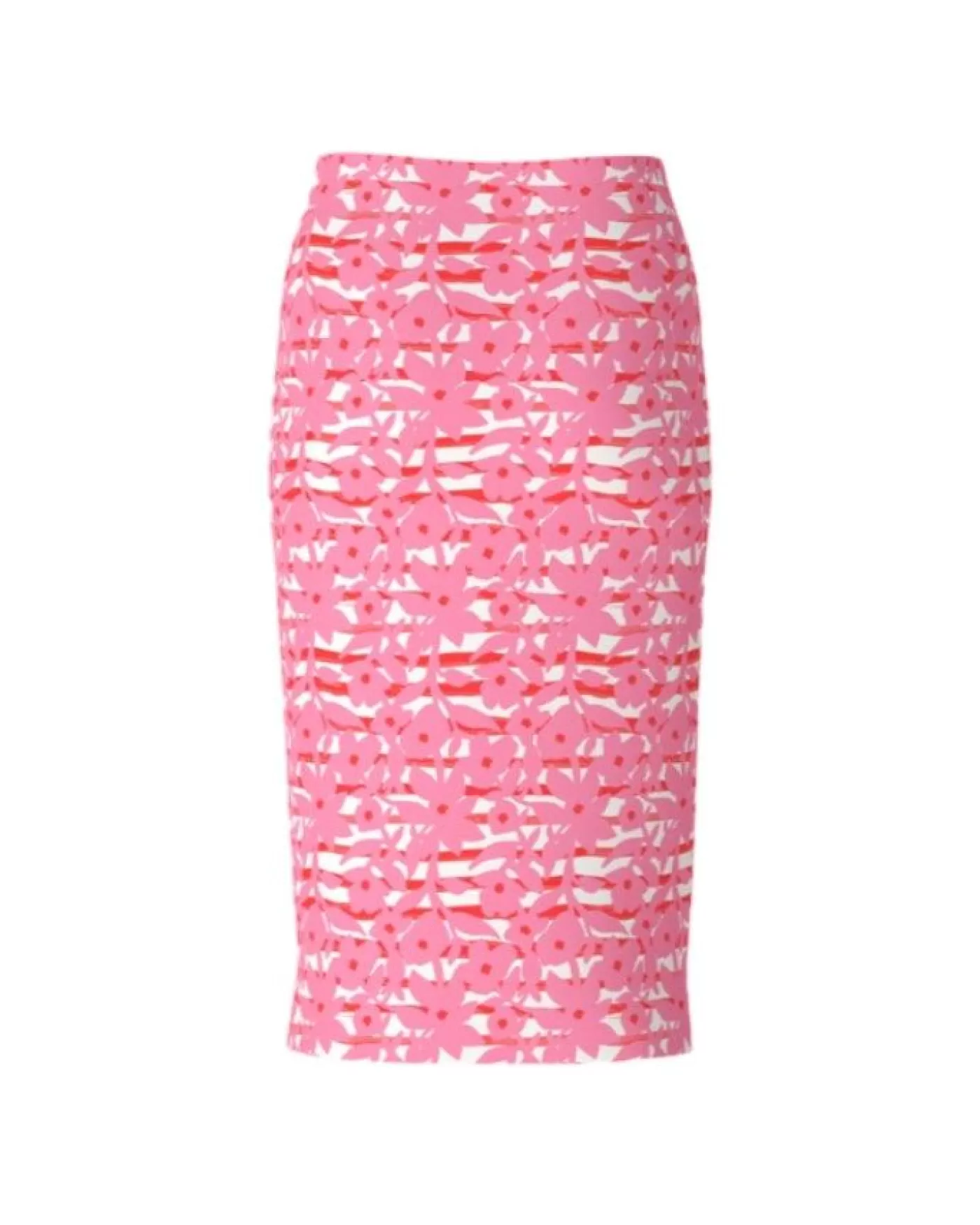 Marc Cain All Over Floral Pencil Skirt LIPGLOSS Hot