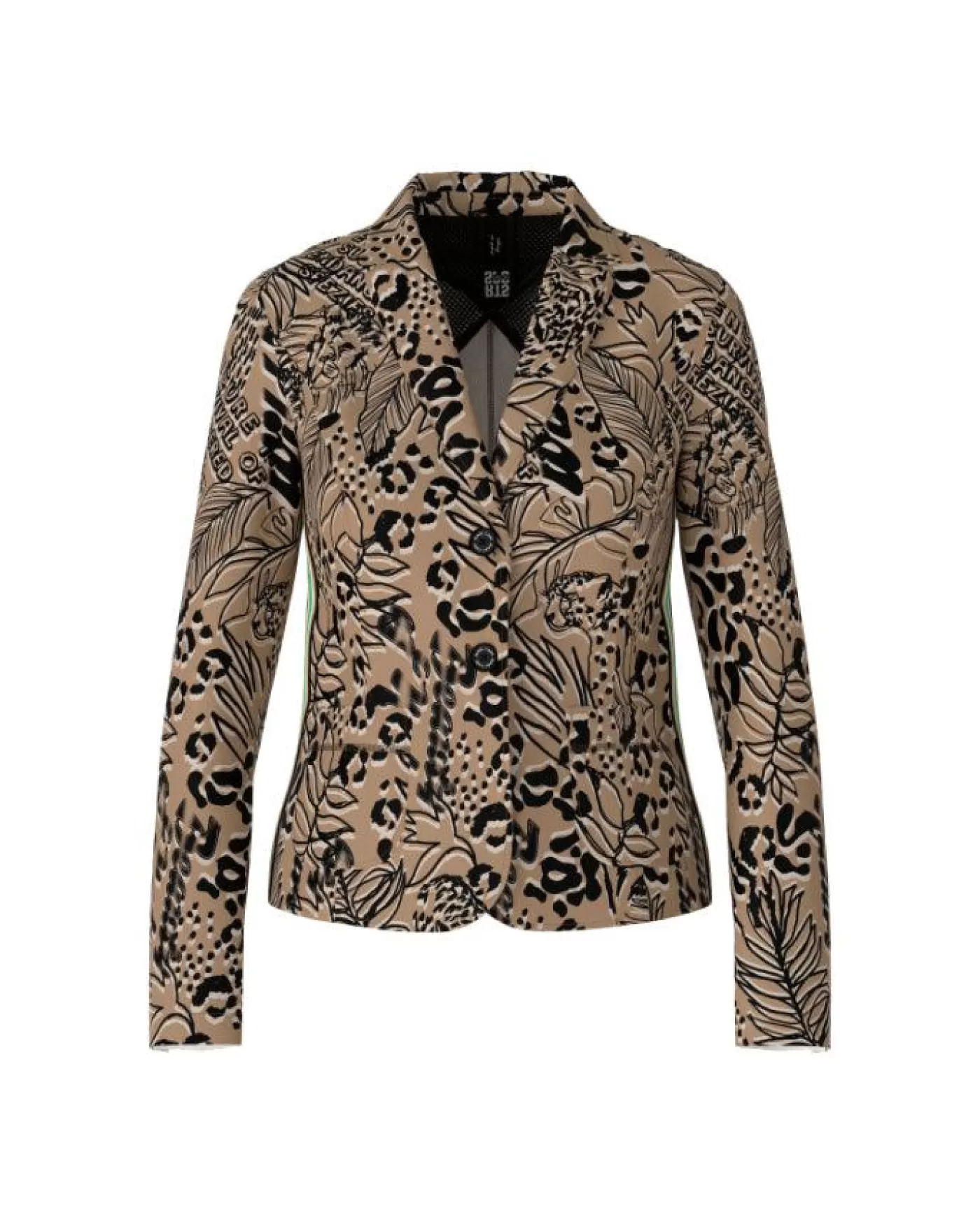 Marc Cain Animal Crossing Print Scuba Blazer 626-CAMEL Discount