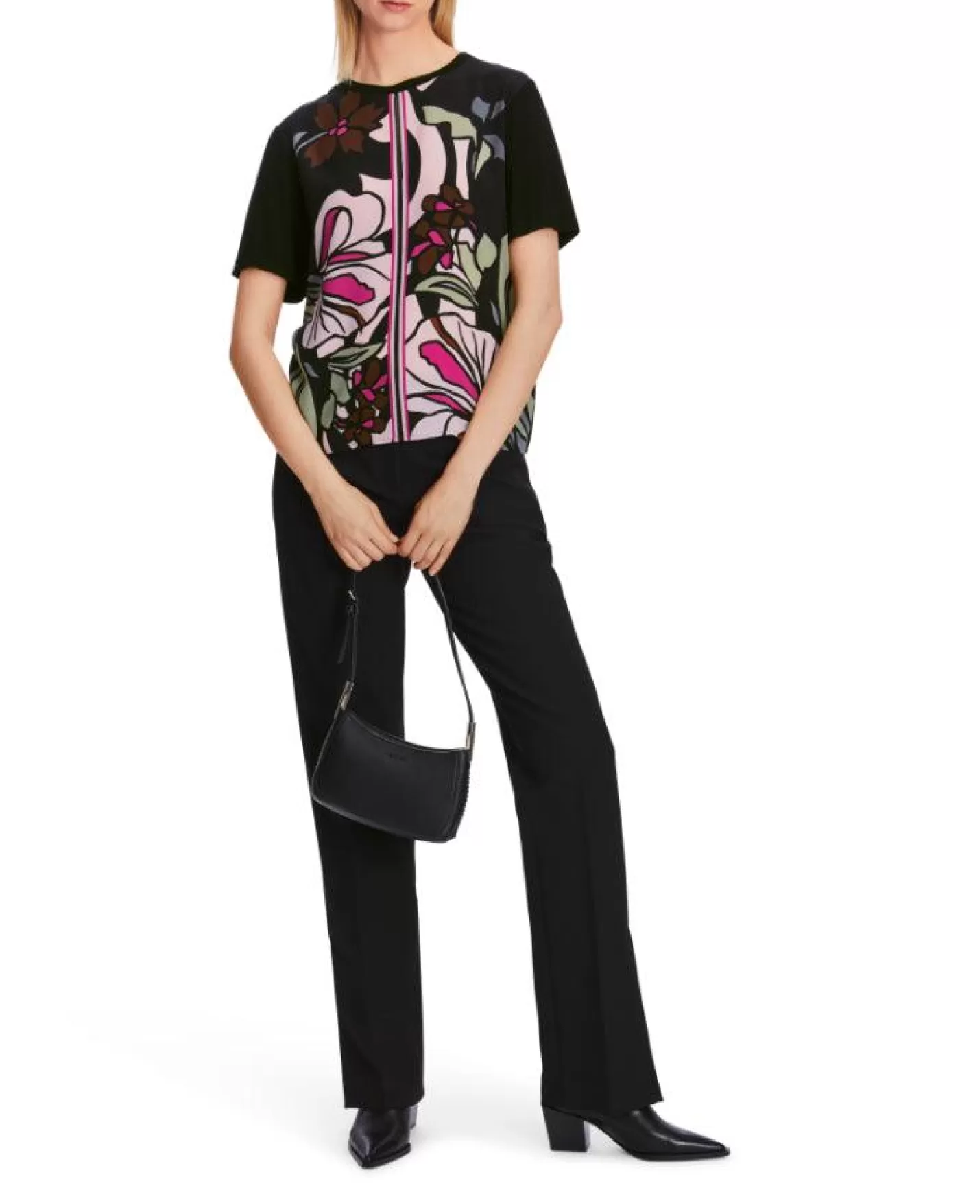 Marc Cain Opulent Floral Print Top Black Best