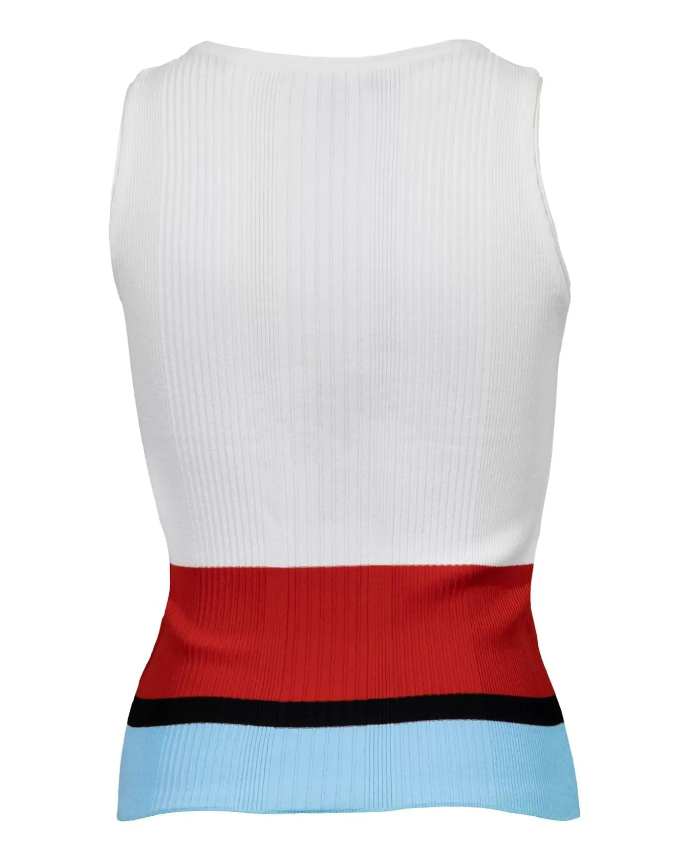 Marc Cain Ribbed Knit Non Wool Colorblock Shell Flash Sale