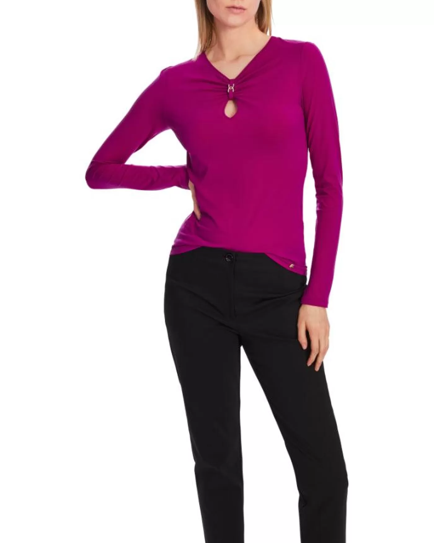 Marc Cain Second Skin Gathered Top ALPINEROSE Best Sale