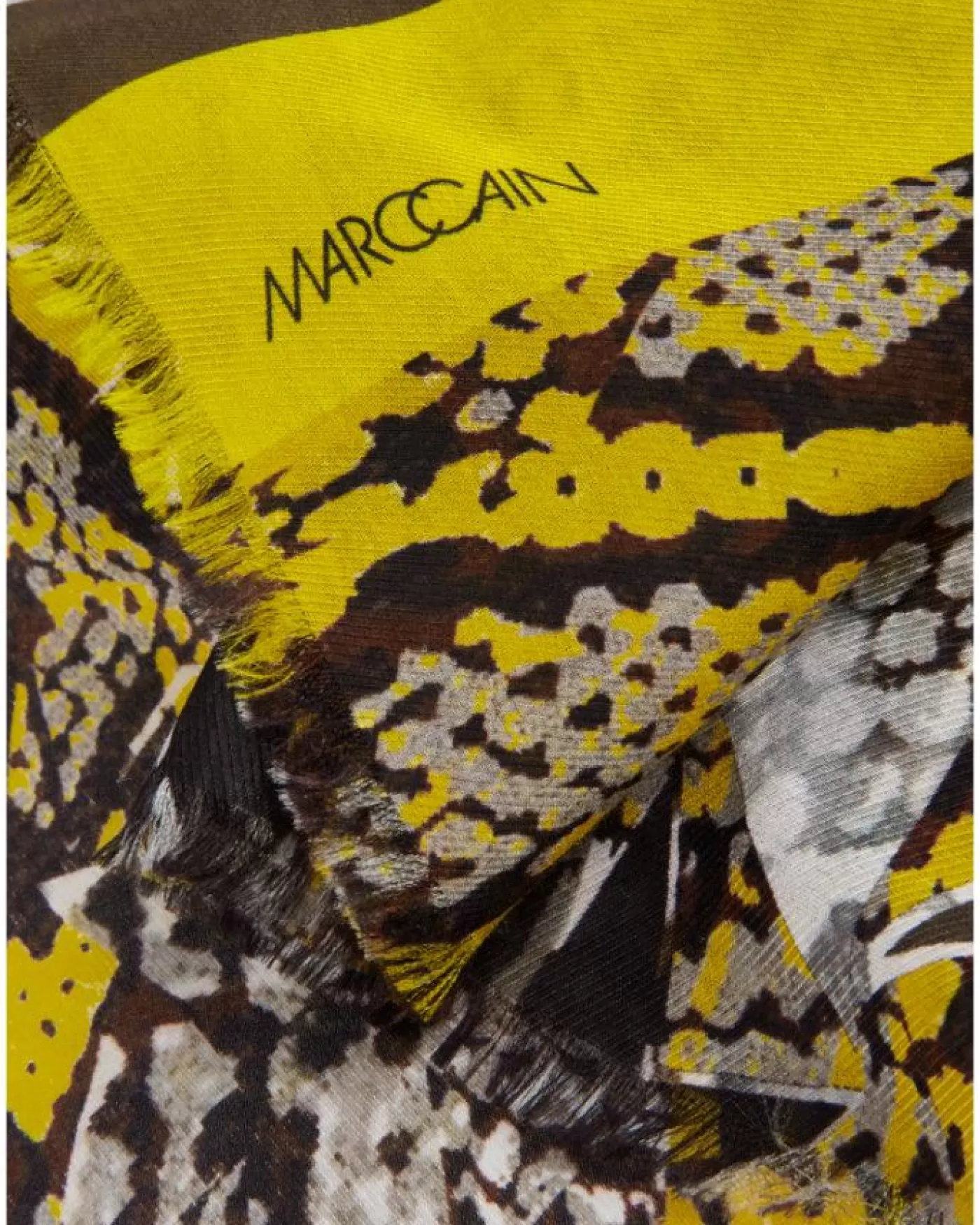 Marc Cain Snakeskin Print Scarf CORN Best Sale