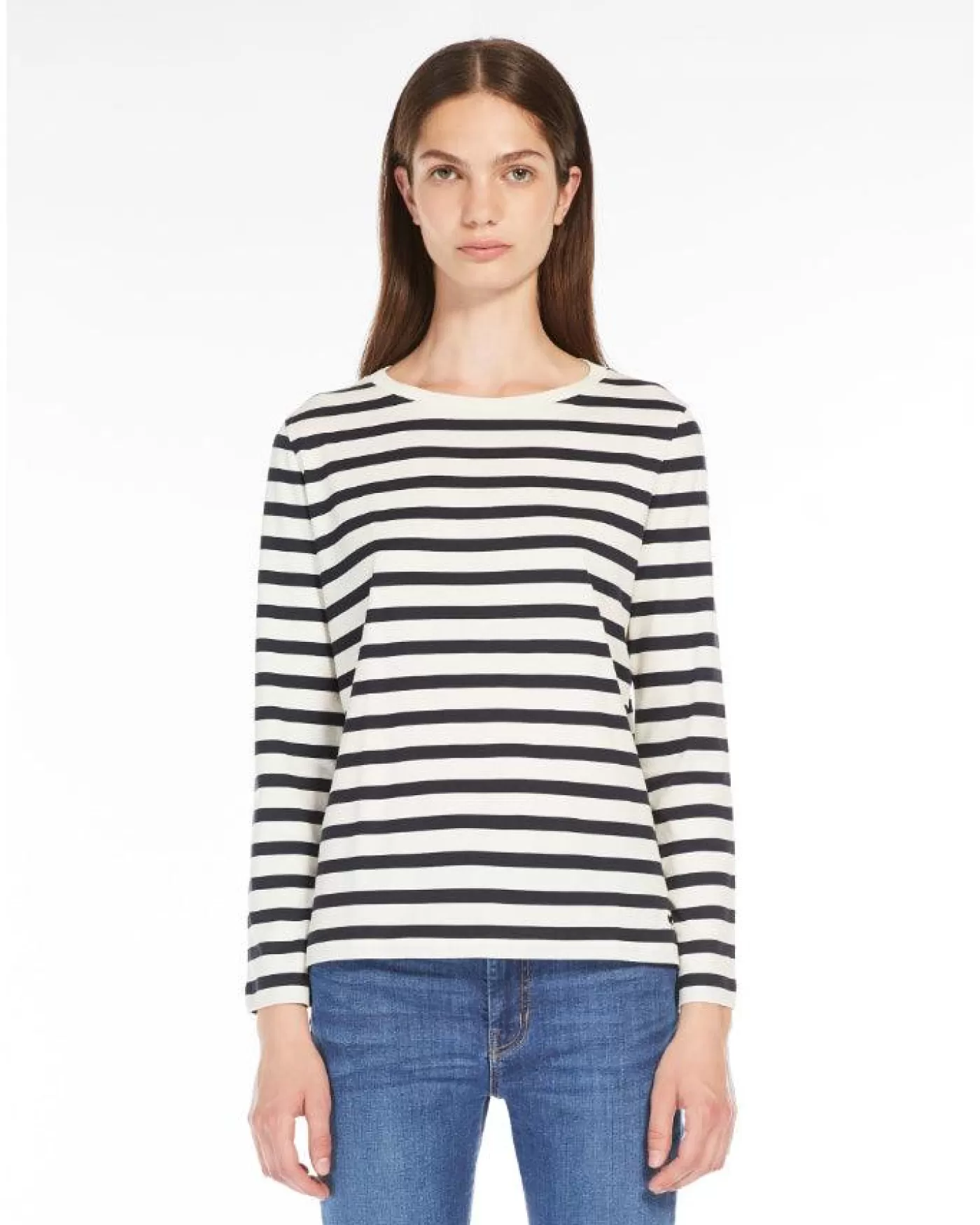 Max Mara Weekend Leida Stripe T-Shirt 009-ECRU/BLUE Cheap