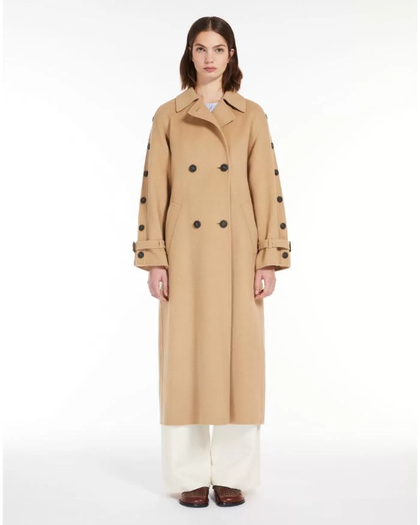 Max Mara Weekend Natale Wool Trench Coat Sand Best