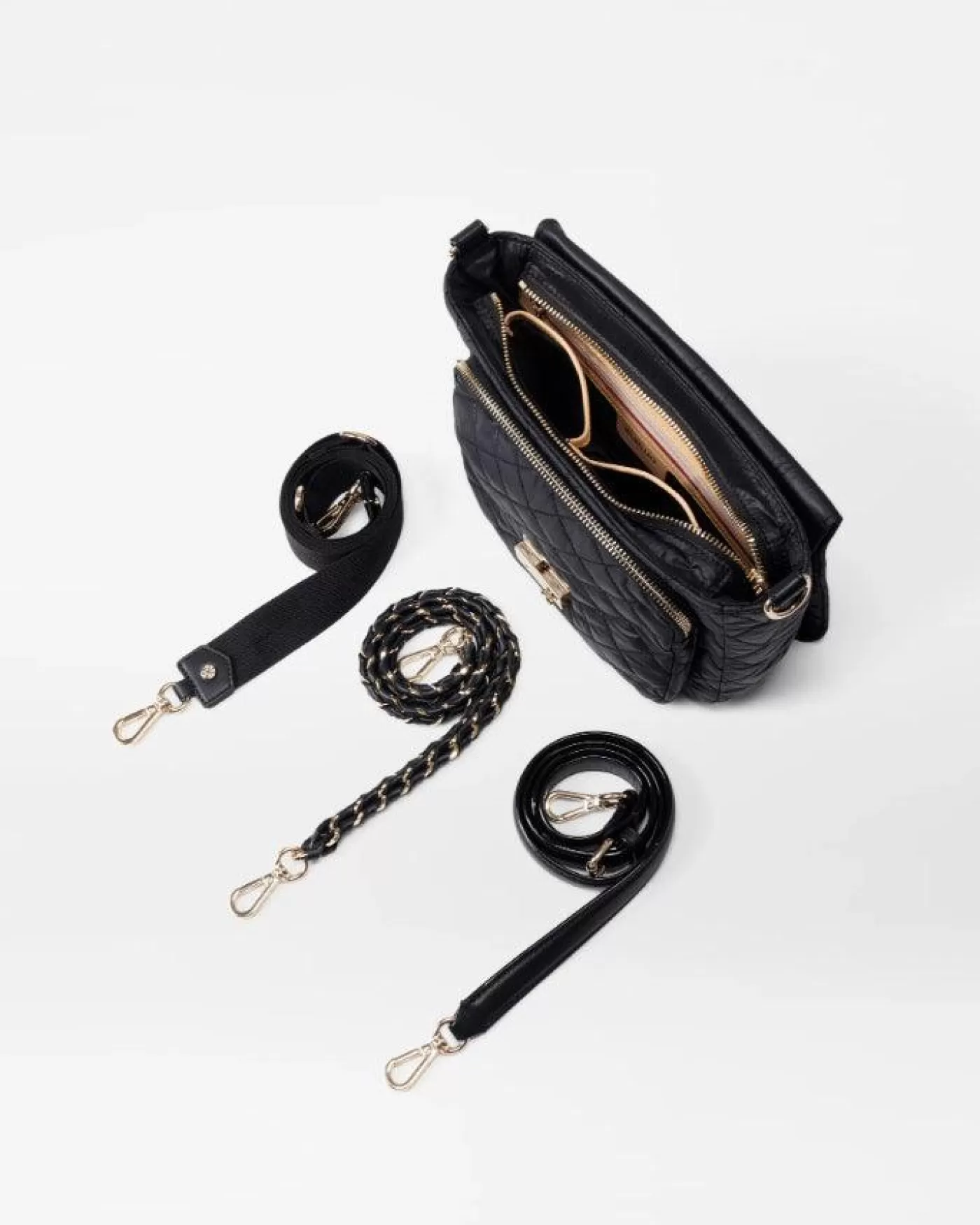 MZ Wallace Crosby Lock Medium Crossbody Bag Black Shop