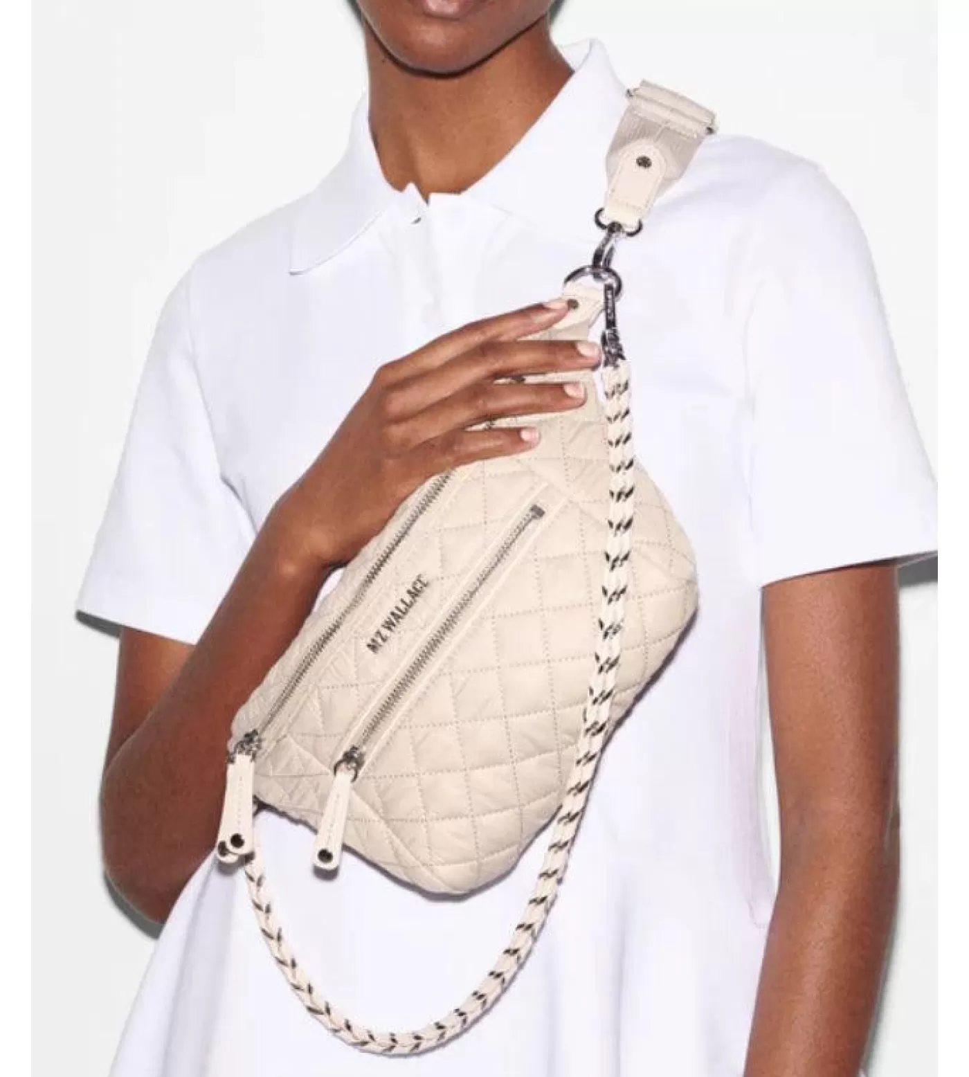 MZ Wallace Crosby Sling Bag Small MUSHROOM Cheap