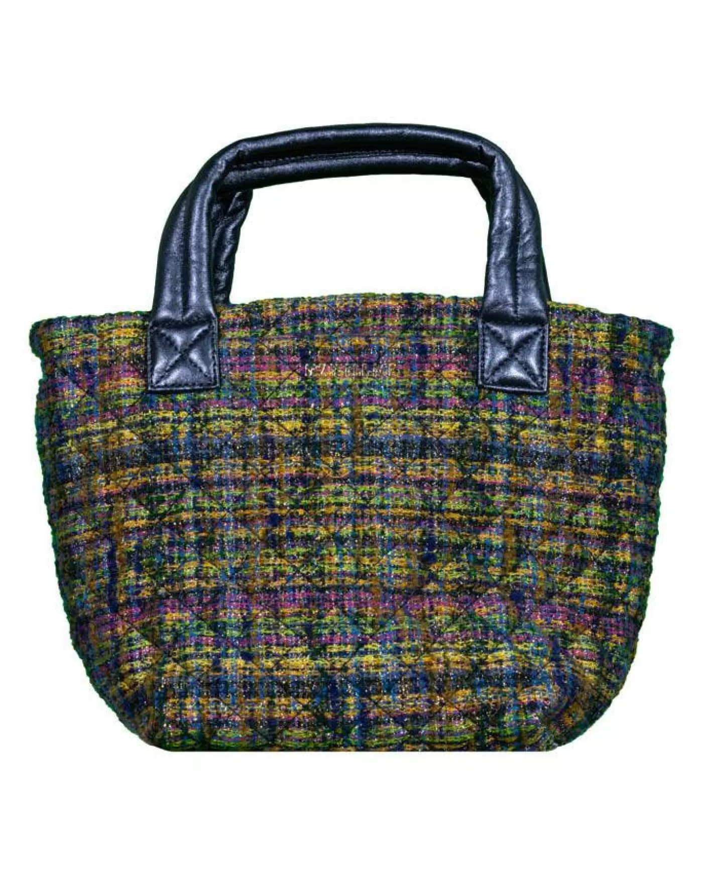 MZ Wallace Gold Multi Tweed Mini Metro Tote Deluxe Bag GOLDMULTI Hot
