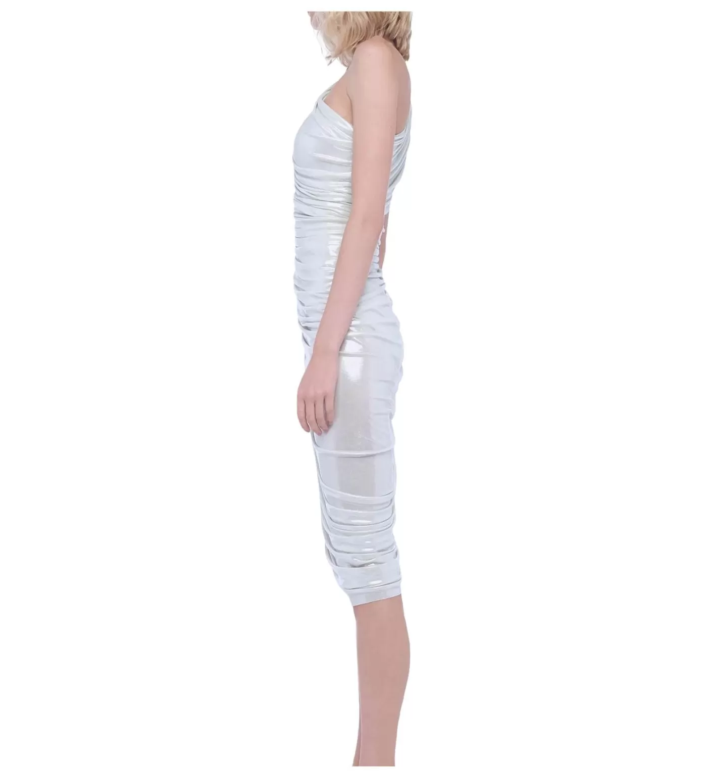 Norma Kamali Diana Dress Shiny PEARL New