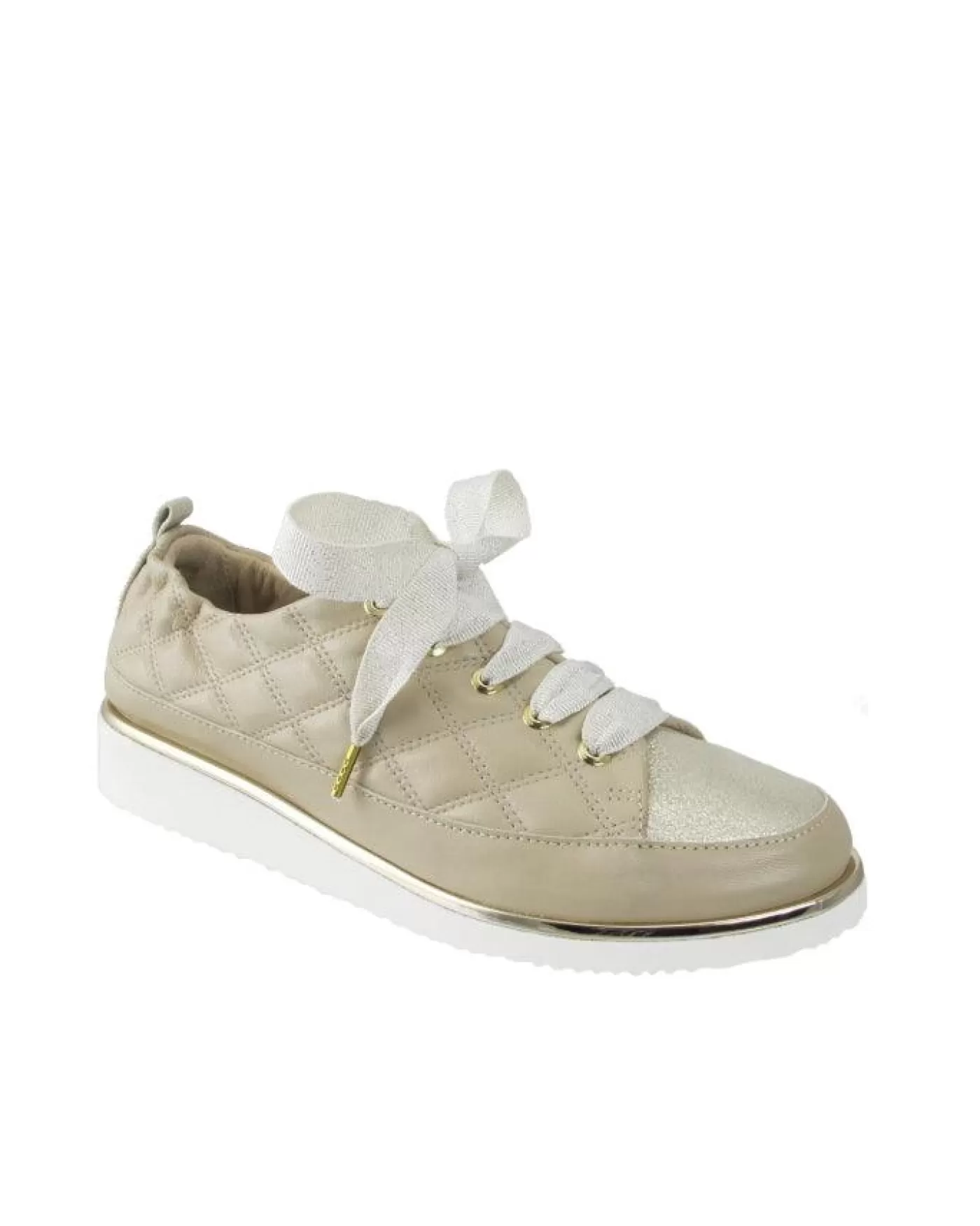 Ron White Novella Quilted Nappa Sneaker Nude Best