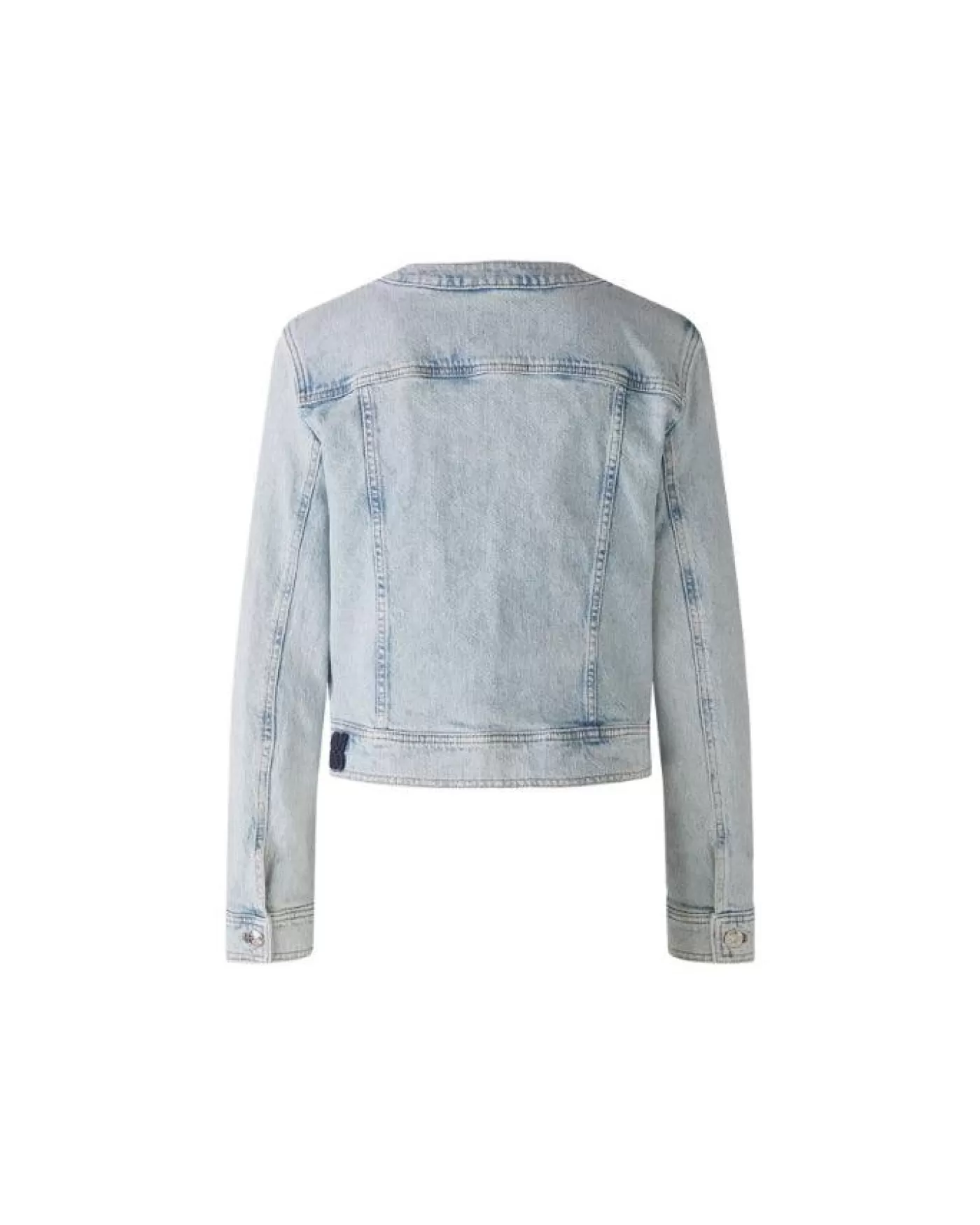 OUI Crew Neck Denim Jacket BLUEDENIM Clearance