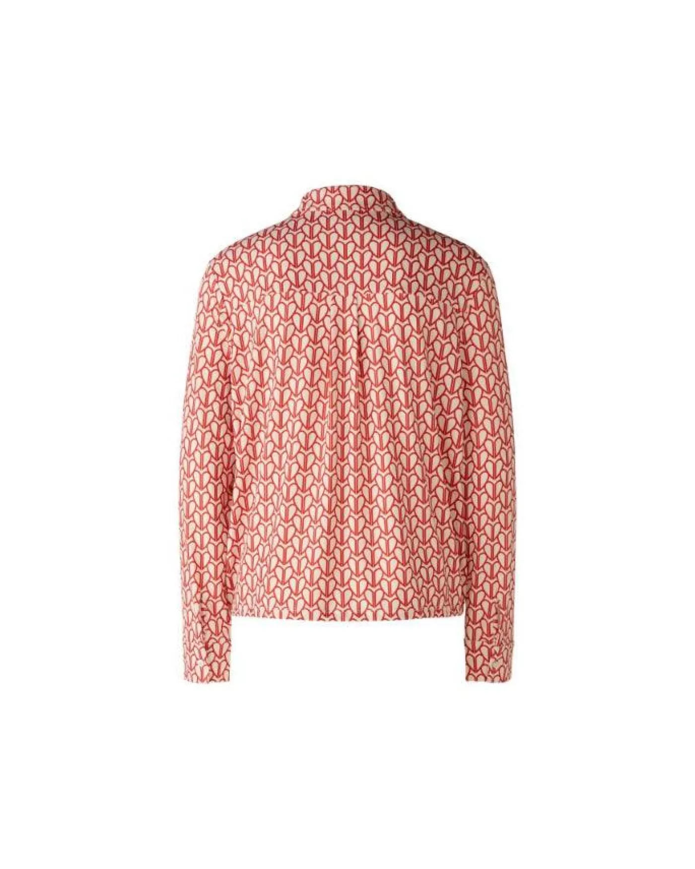 OUI Heart Print Blouse WHITE/RED Best