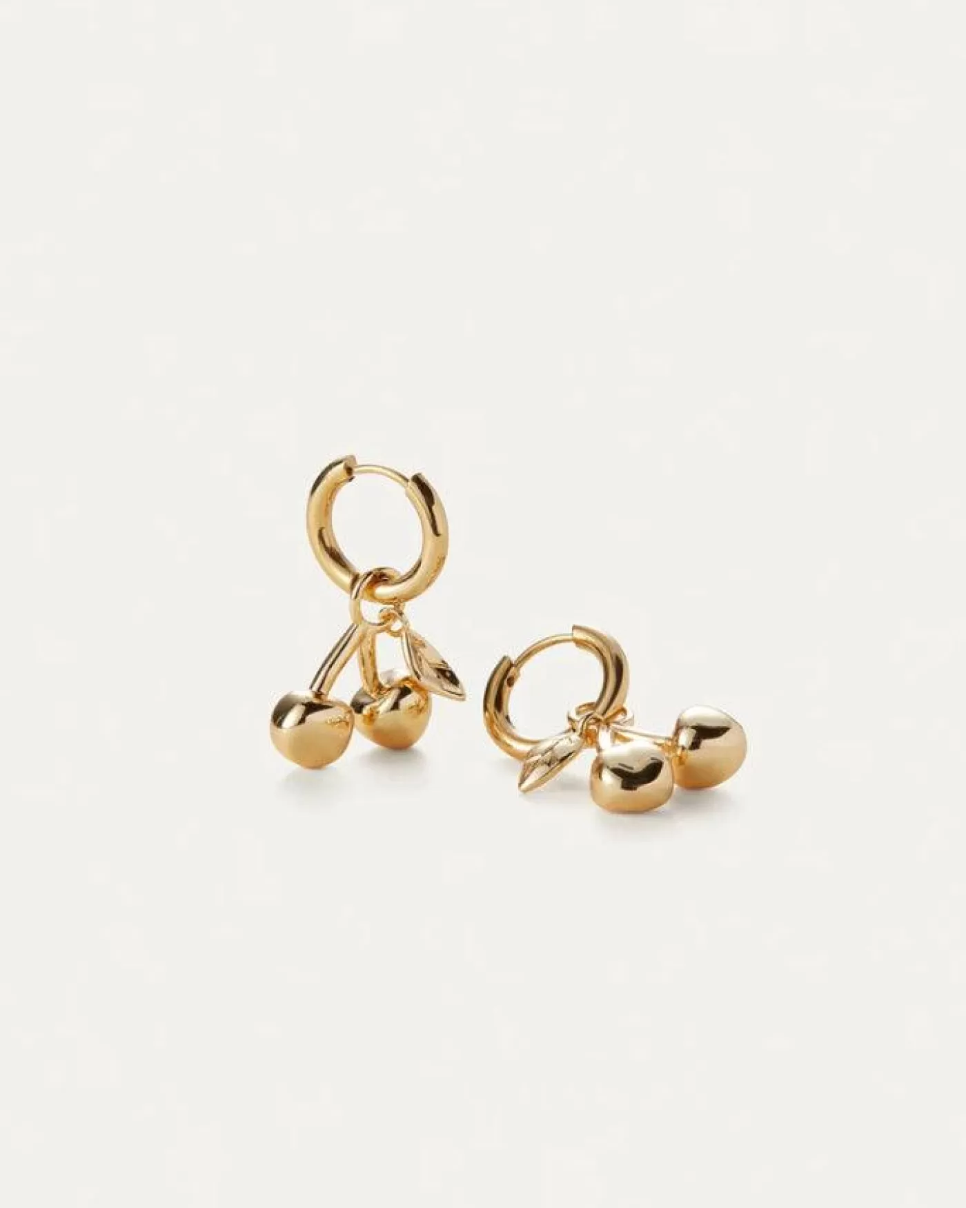 JENNY BIRD Puffy Heart and Cherry Huggie Earring Set HIGHPOLISHGOLD Best