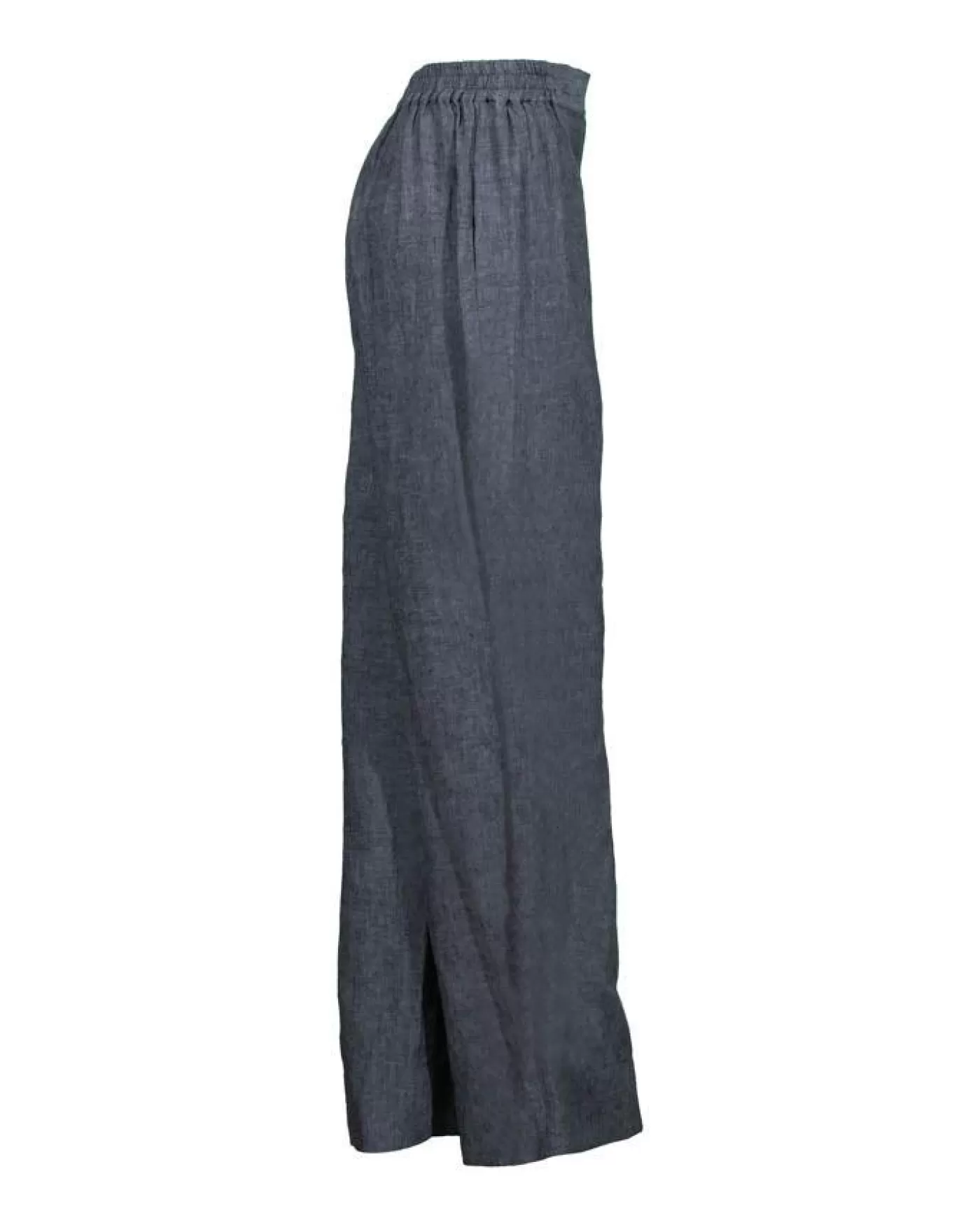 Purotatto Linen Wide Leg Pull On Pants GREY/ANTRACITE Discount