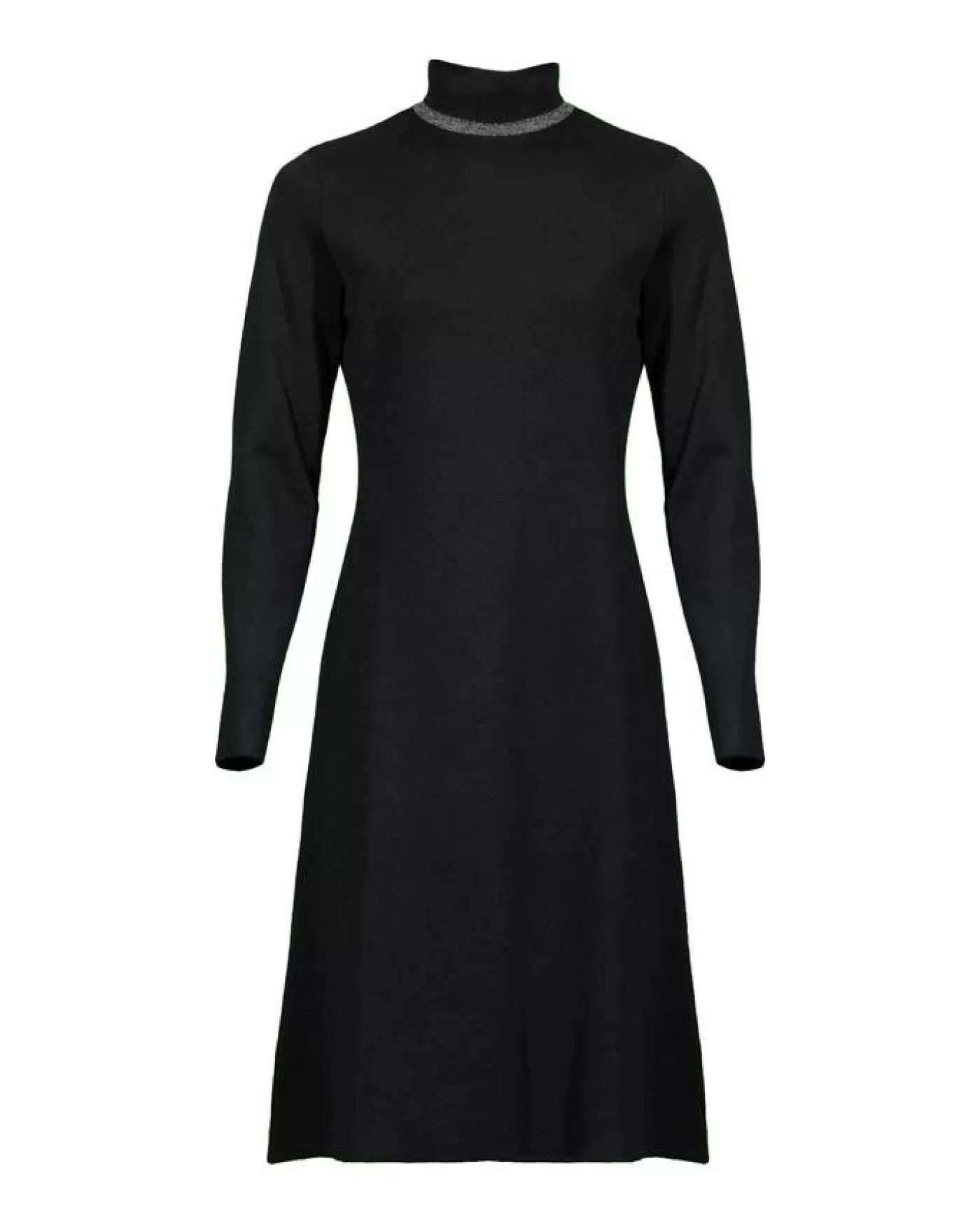 Purotatto Mock Neck Knit Dress 30-BLACK Fashion