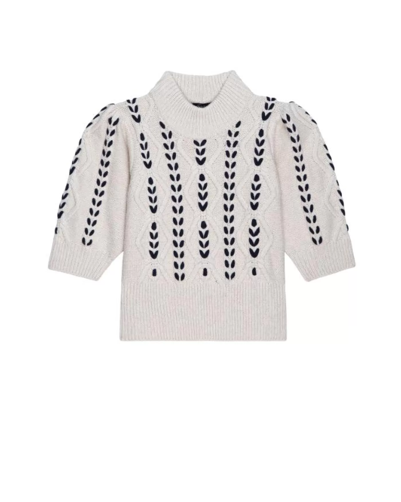 Rails Addy Navy Cable Knit Pullover OATMEALNAVYCABLES Discount
