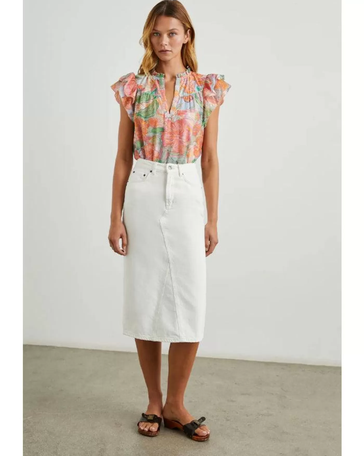 Rails Calista Ruffle Cap Sleeve Top TROPICS Shop