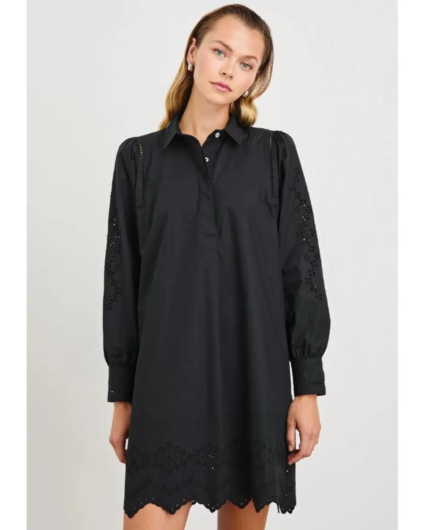 Rails Fernanda Eyelet Shirt Dress BLACKEYELET Cheap